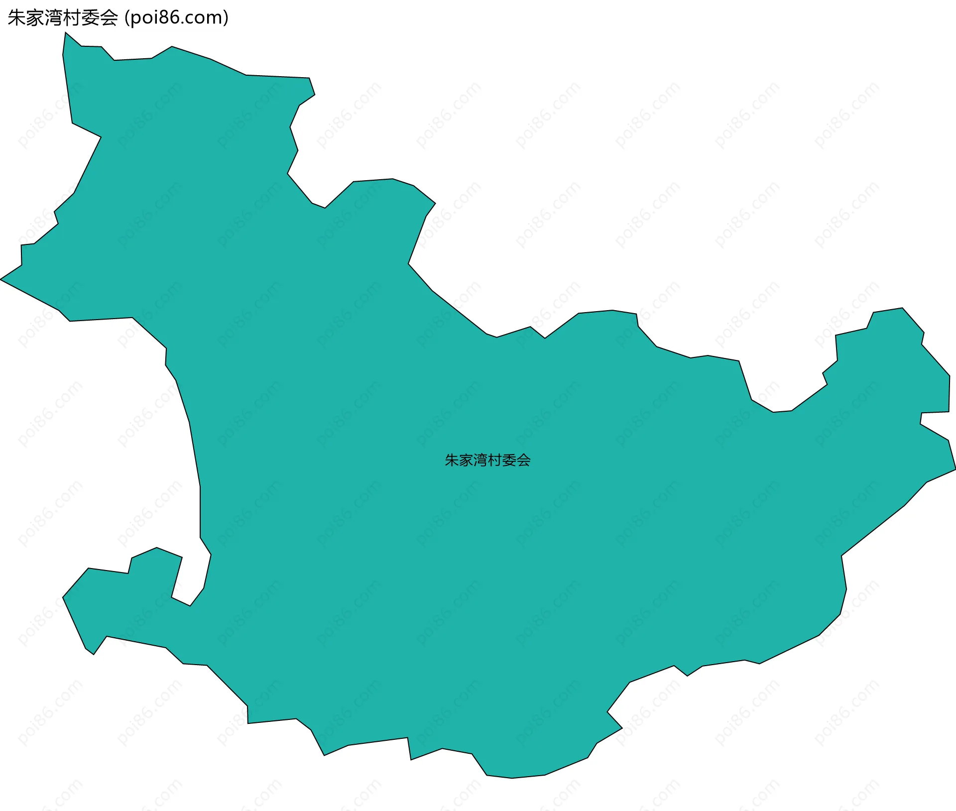 朱家湾村委会边界地图