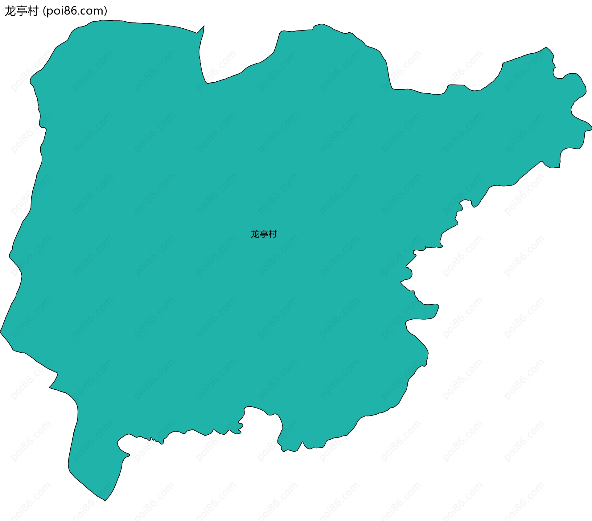 龙亭村边界地图