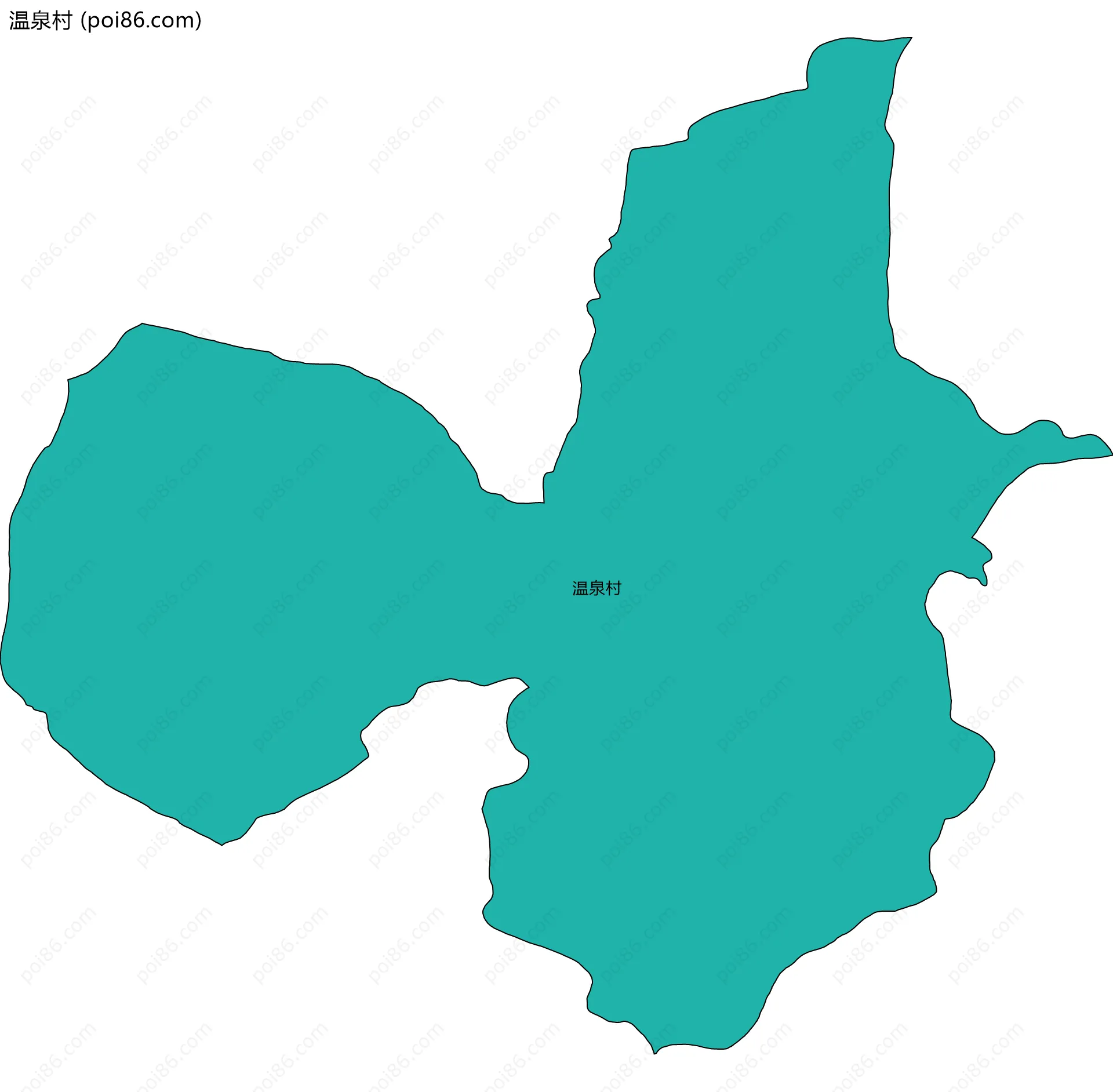 温泉村边界地图