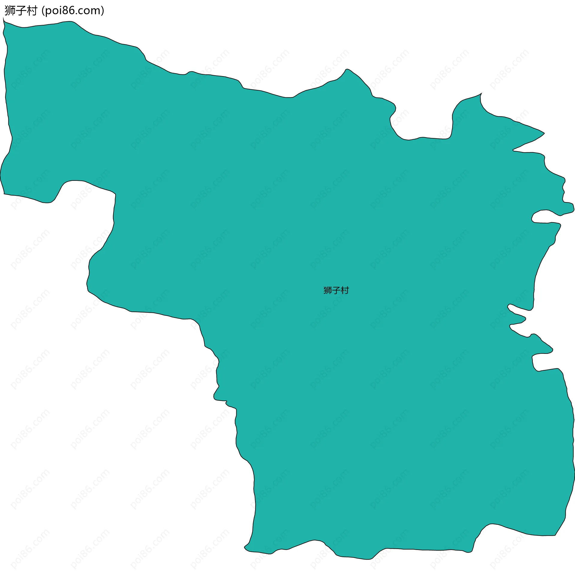 狮子村边界地图