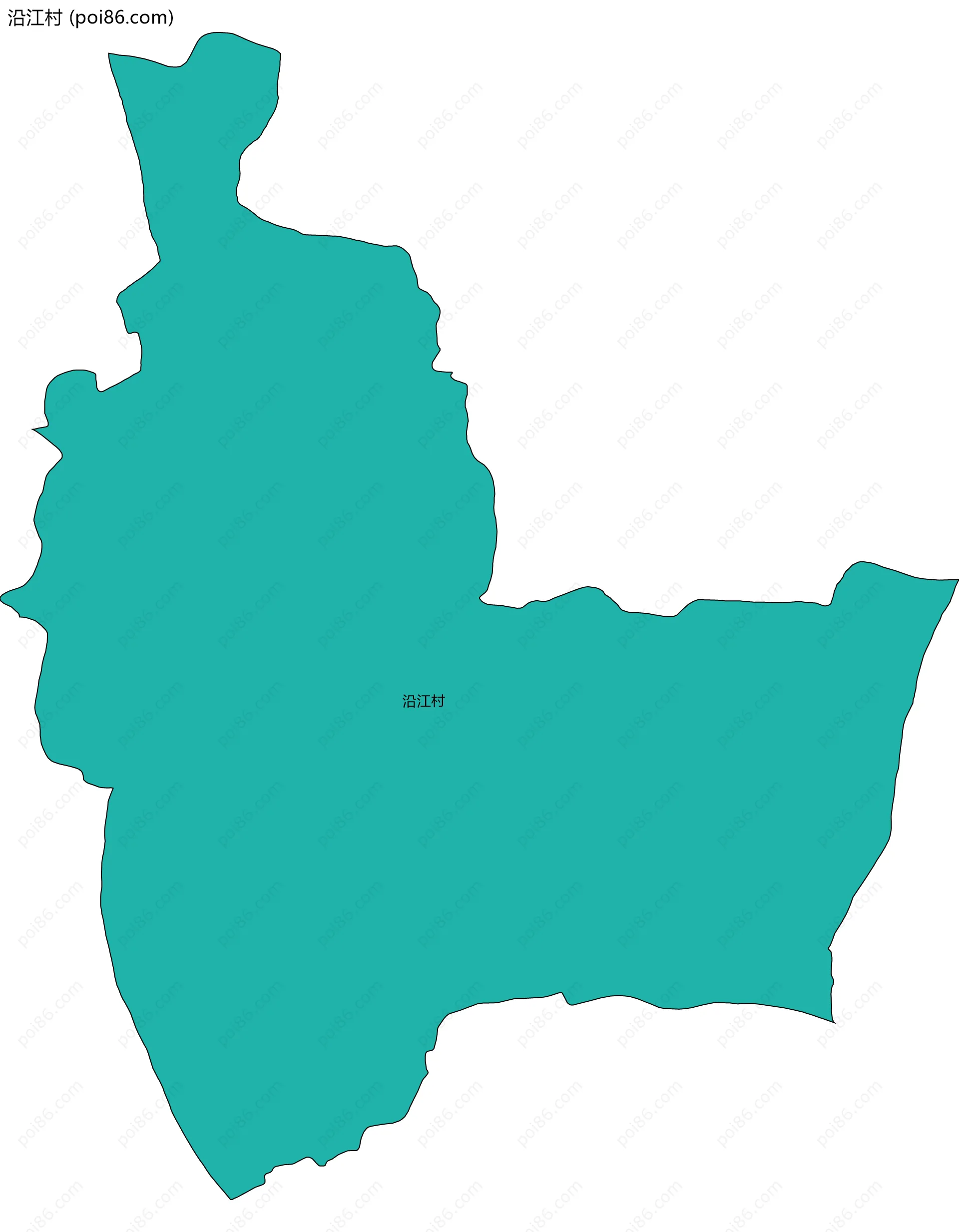 沿江村边界地图