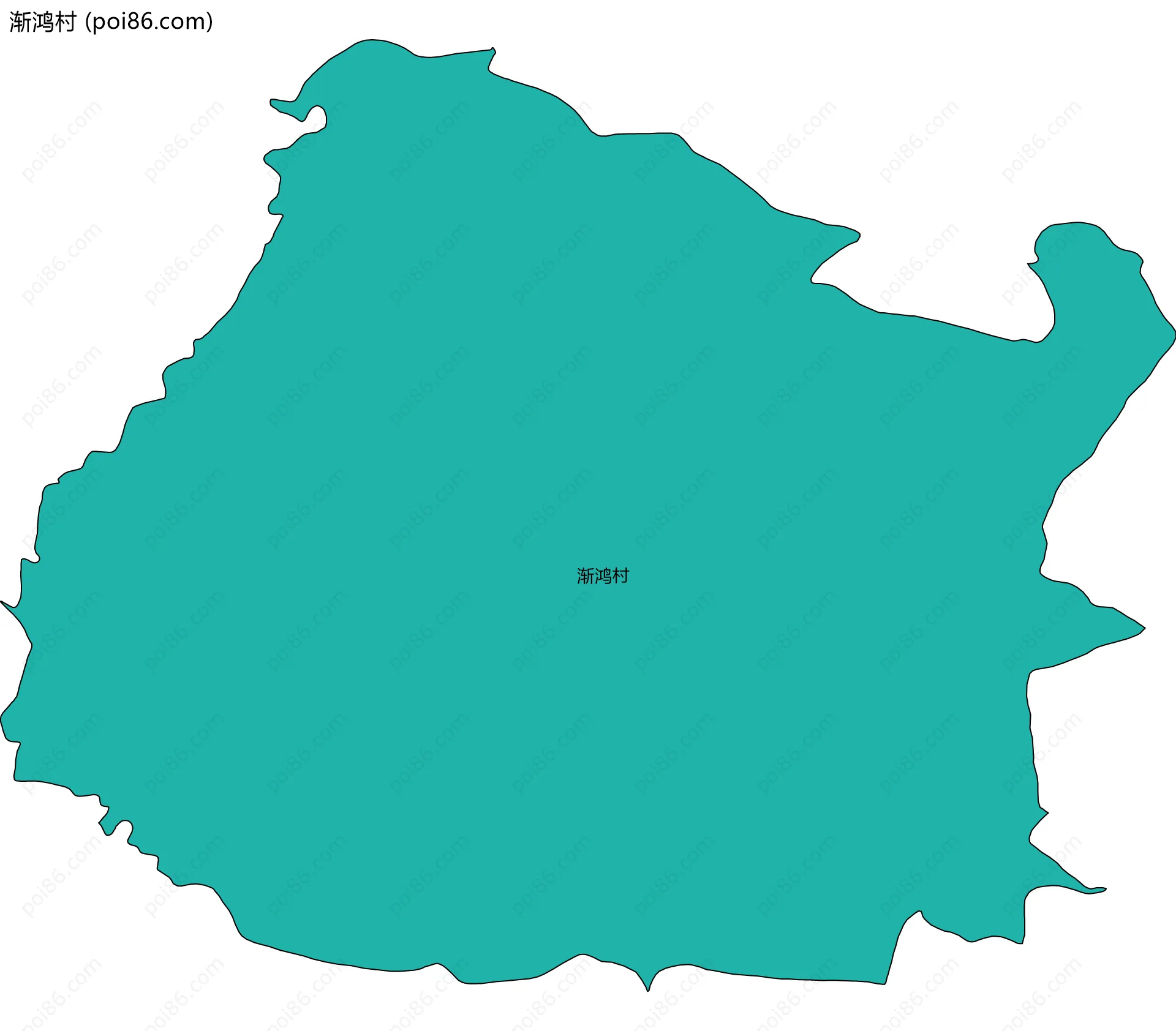 渐鸿村边界地图