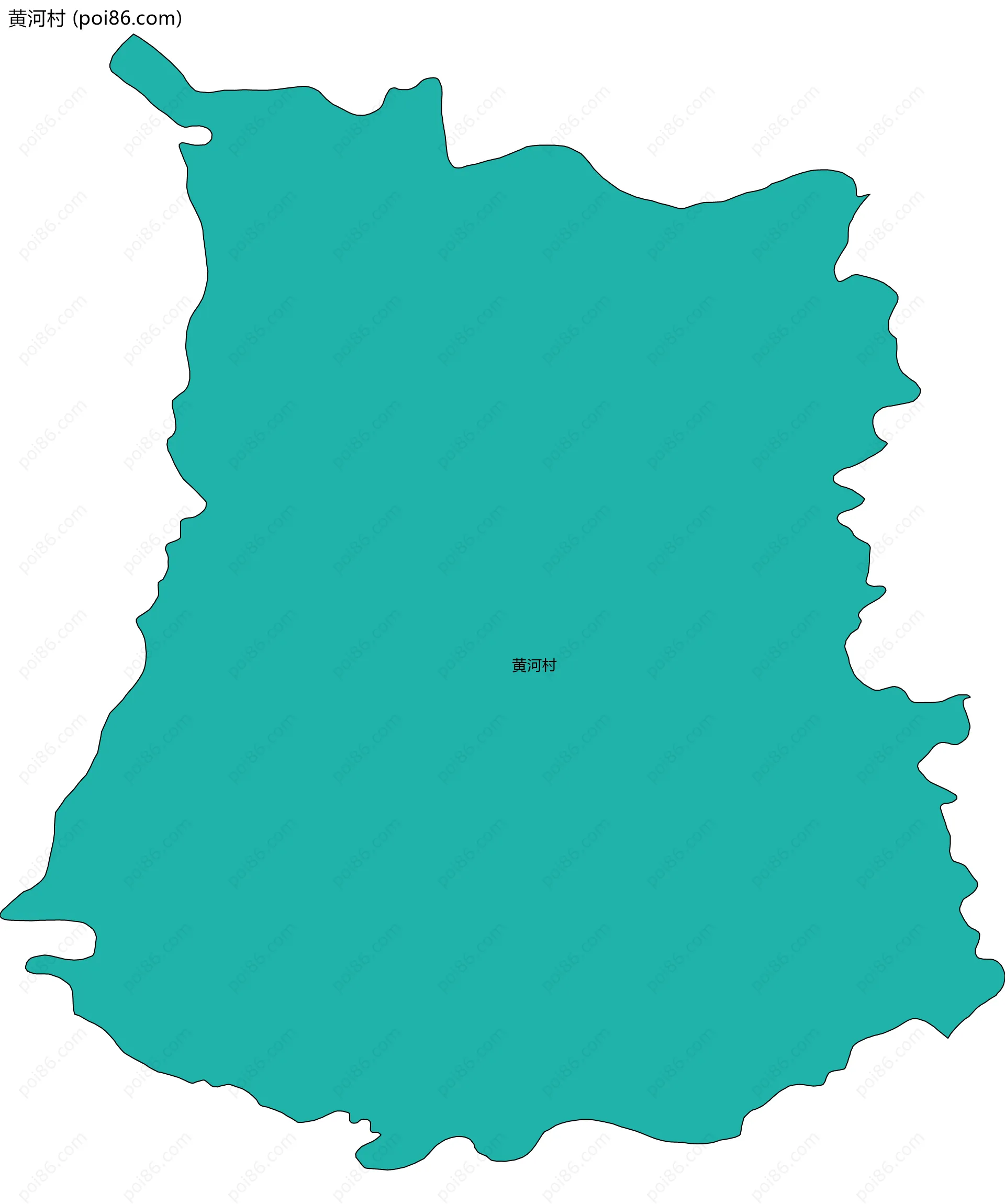 黄河村边界地图