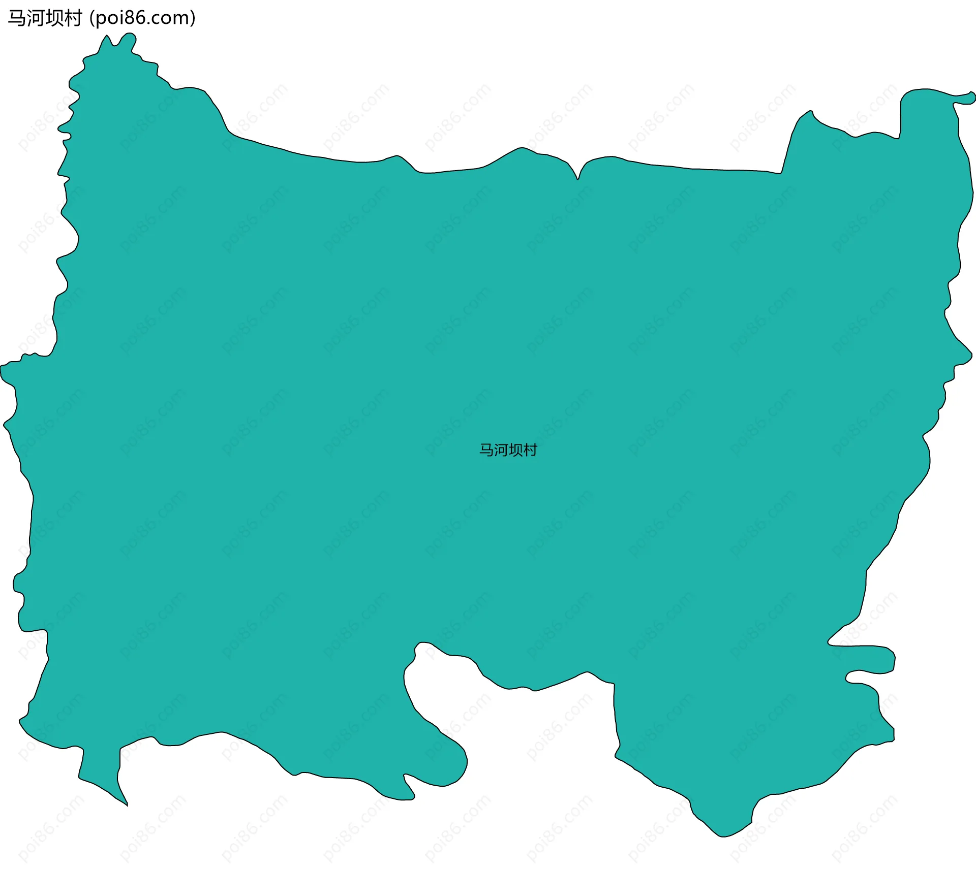 马河坝村边界地图
