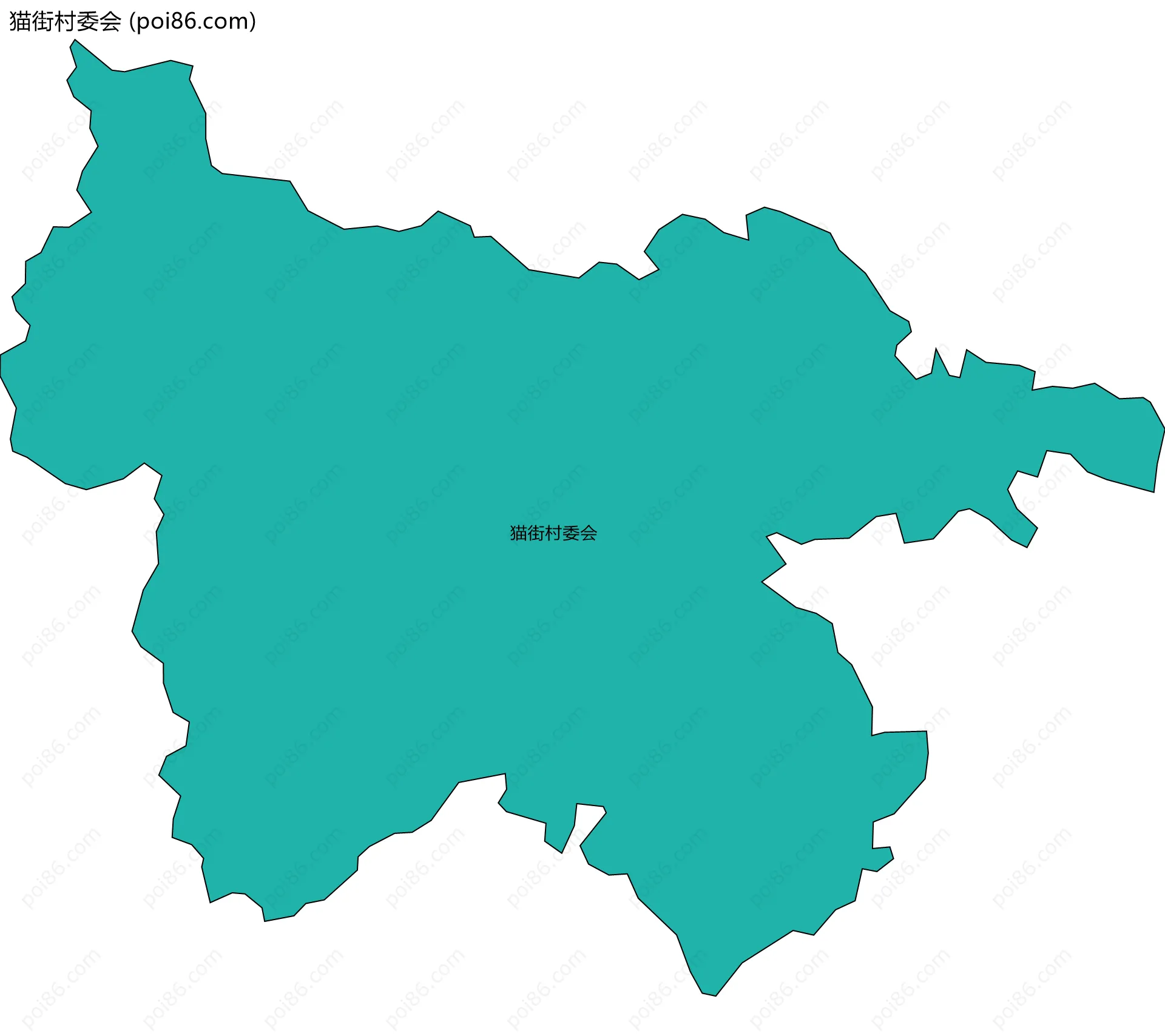 猫街村委会边界地图