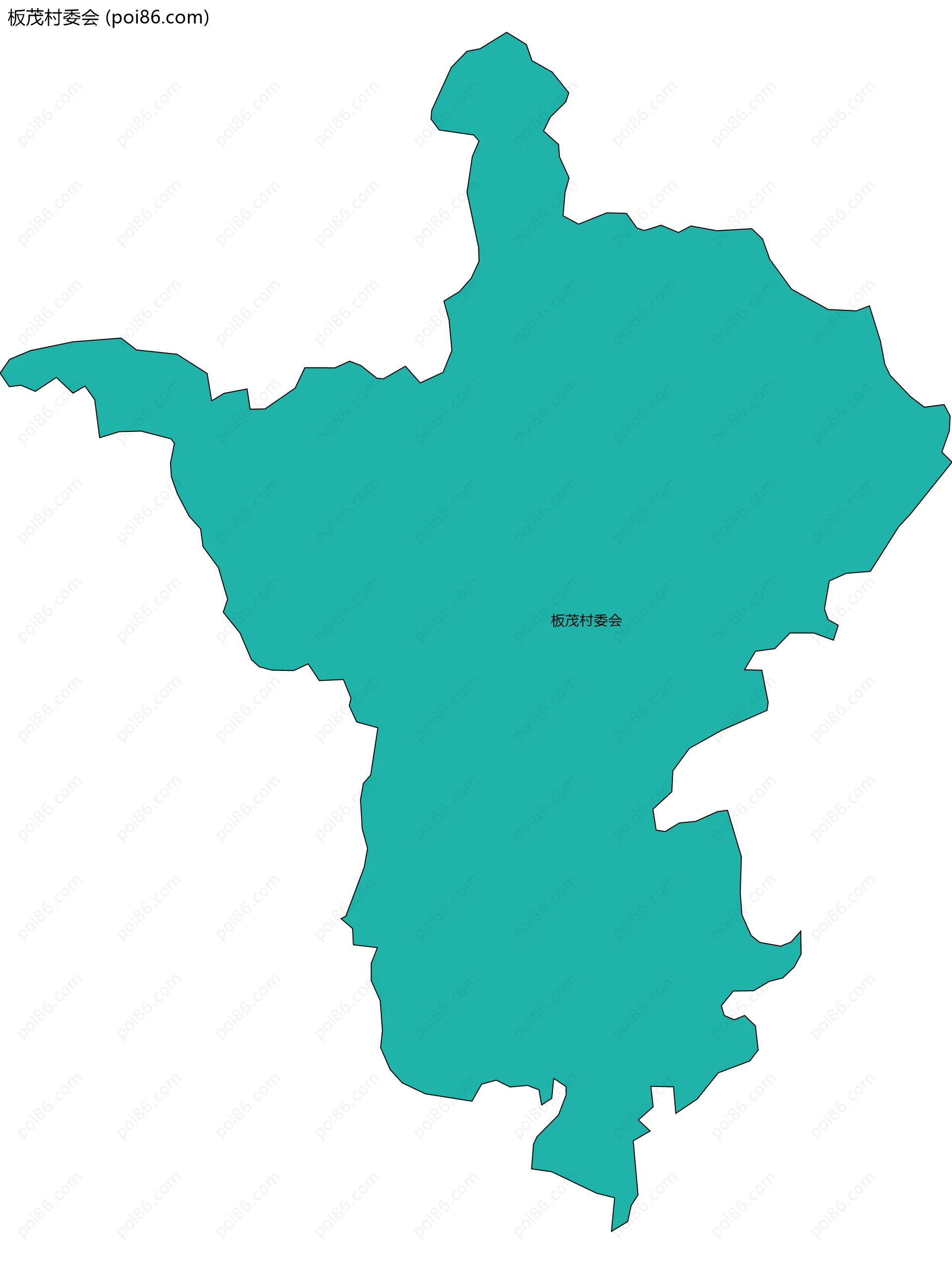 板茂村委会边界地图