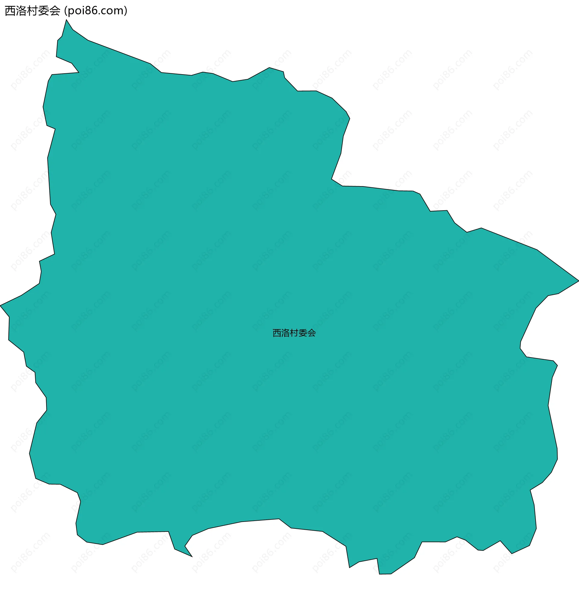 西洛村委会边界地图