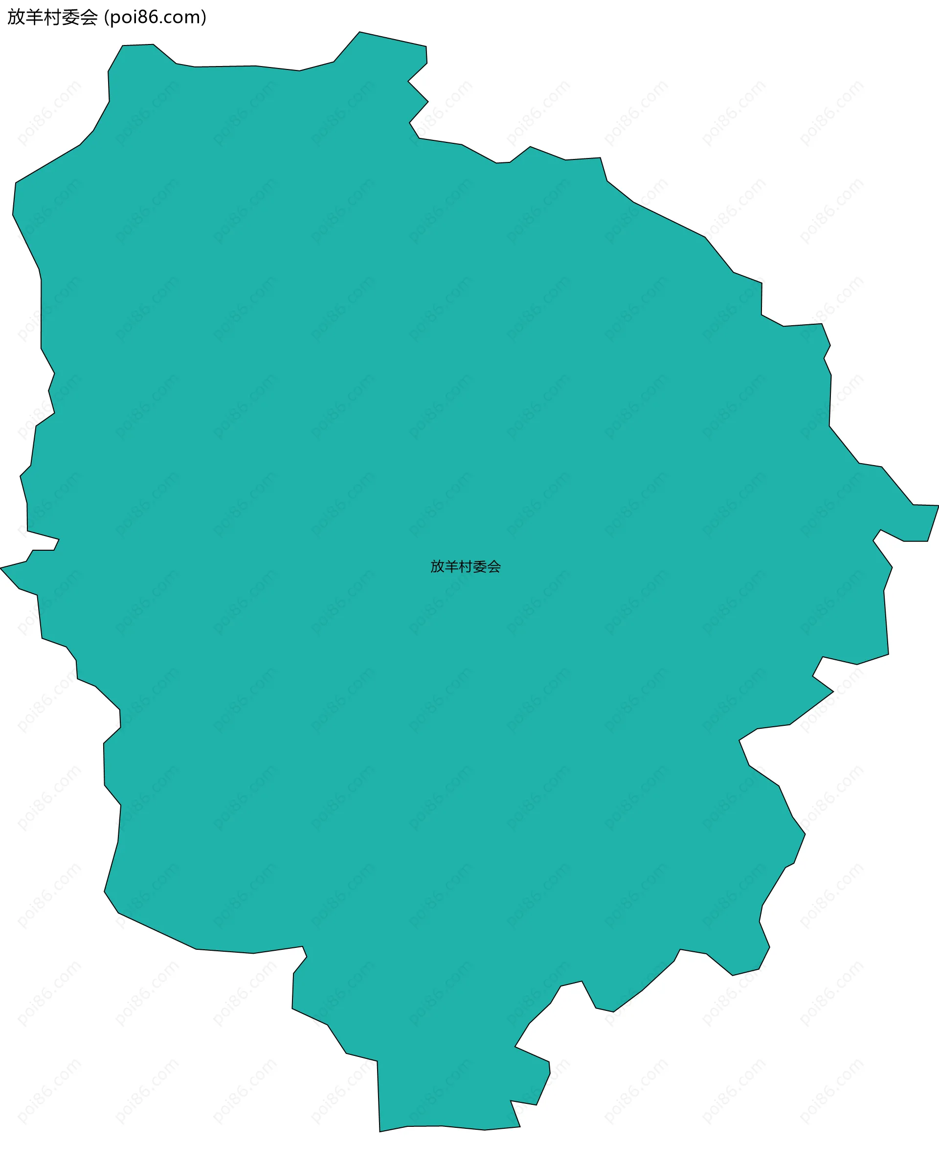 放羊村委会边界地图