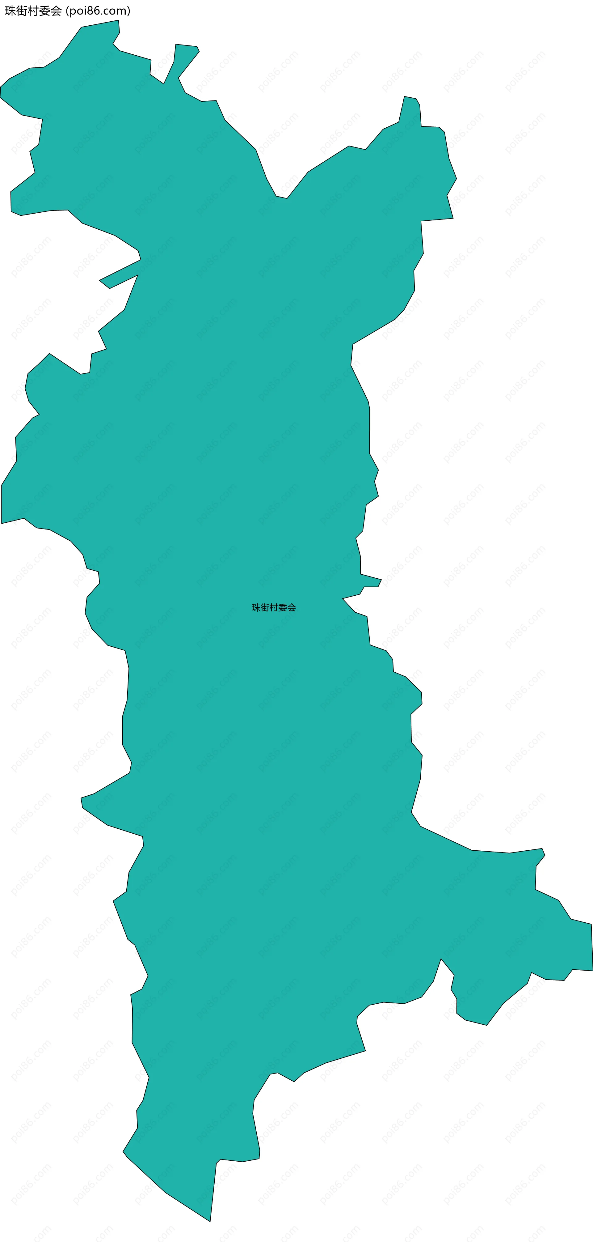 珠街村委会边界地图