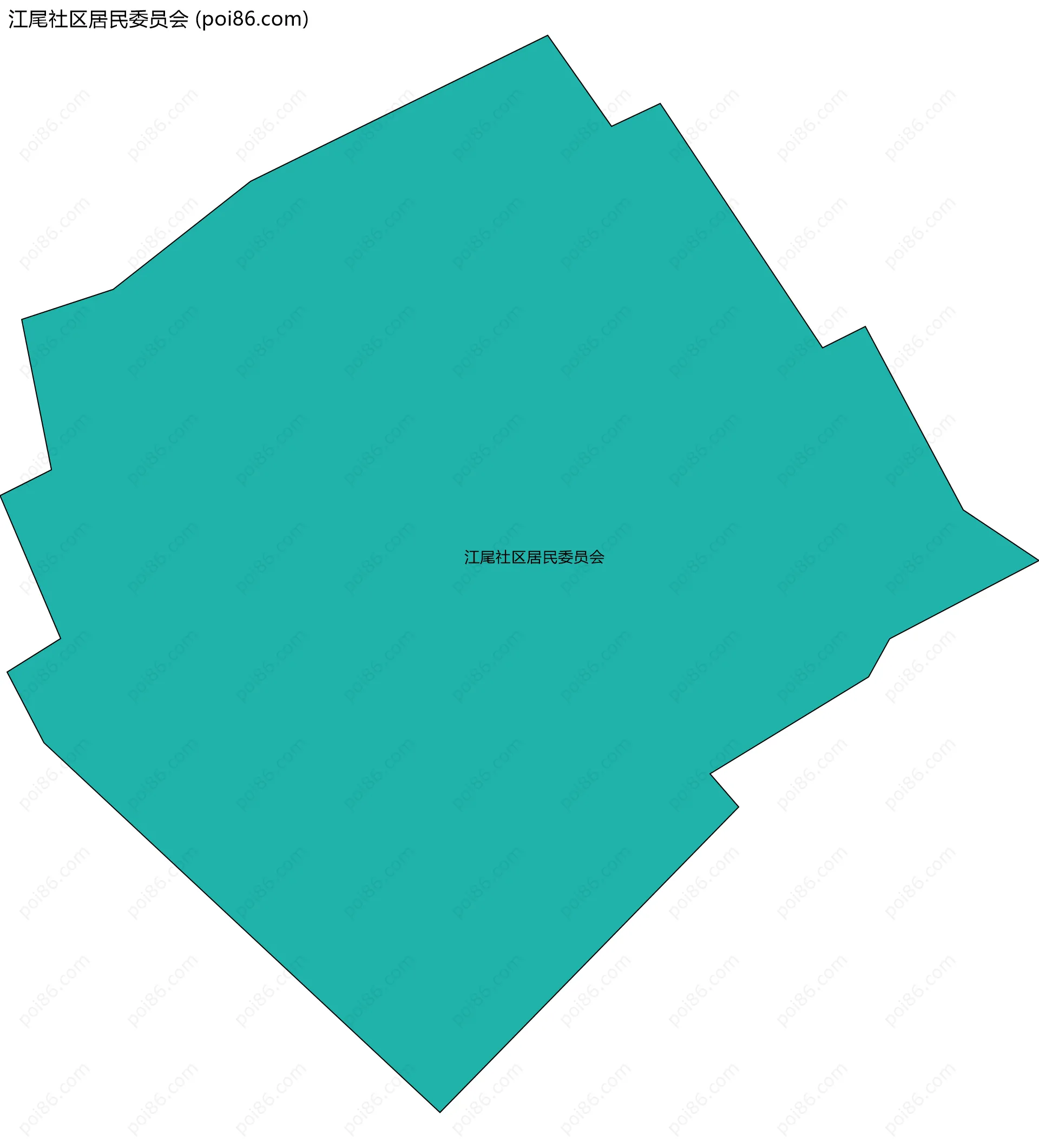 江尾社区居民委员会边界地图