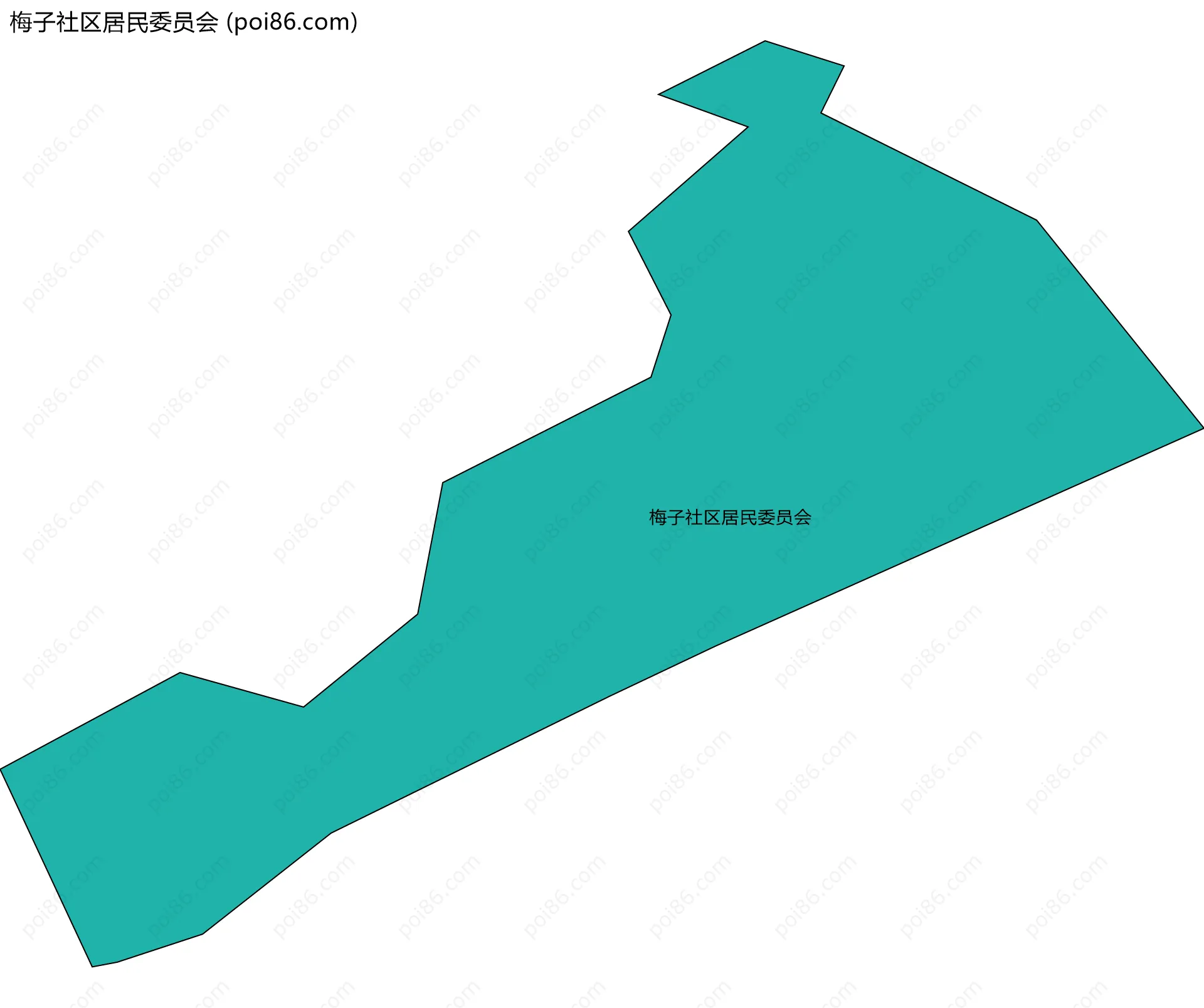 梅子社区居民委员会边界地图