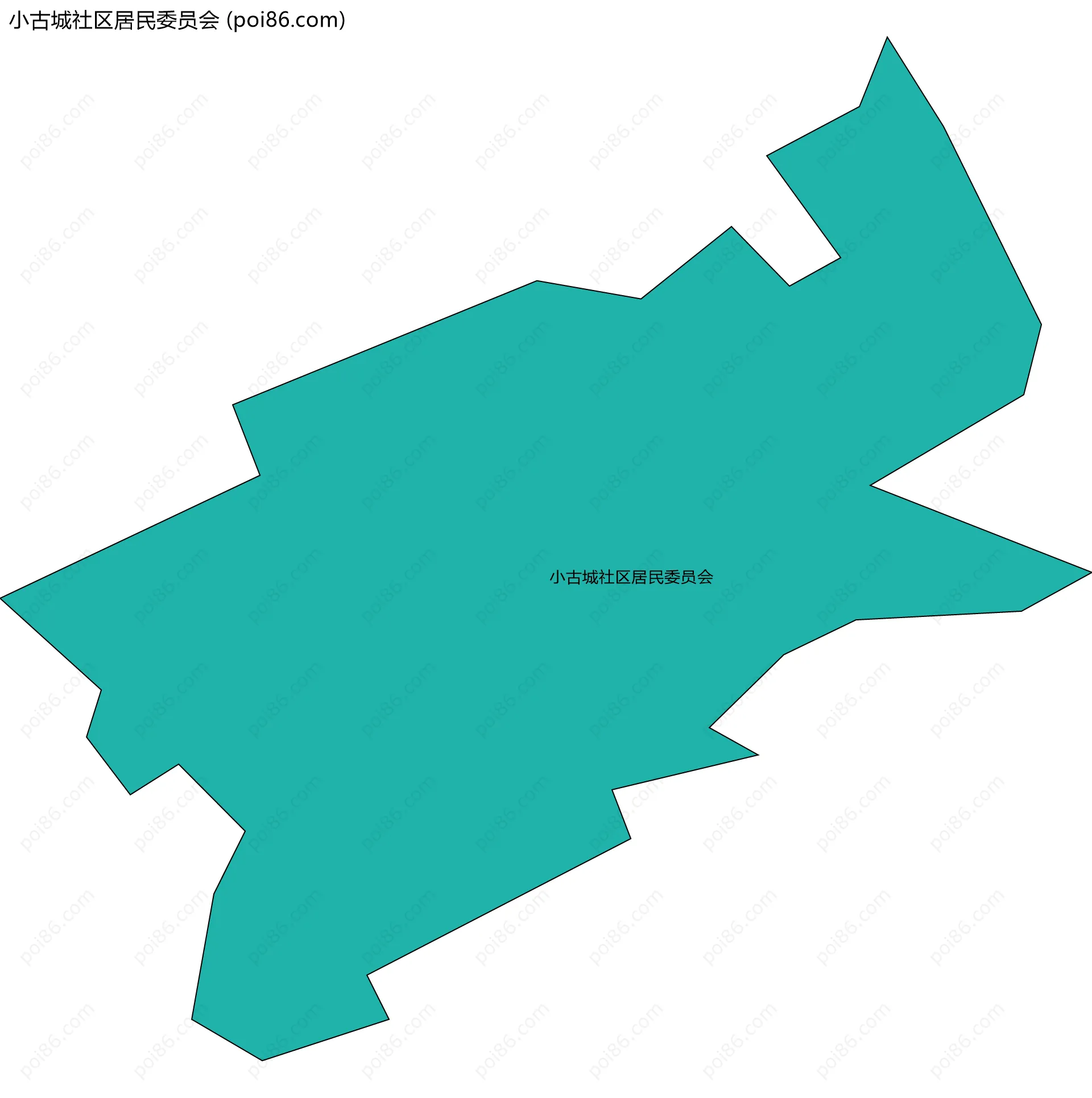 小古城社区居民委员会边界地图