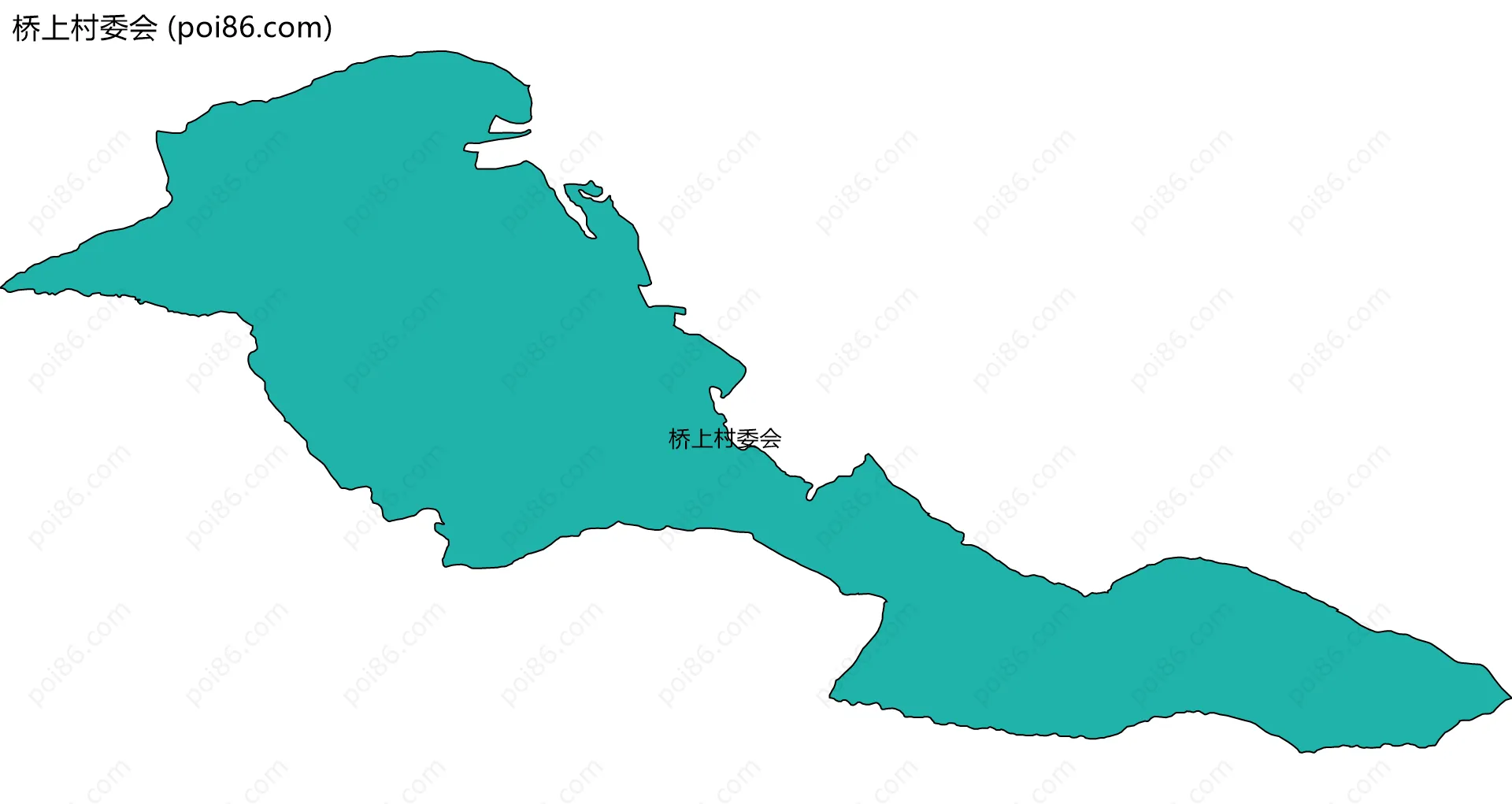 桥上村委会边界地图