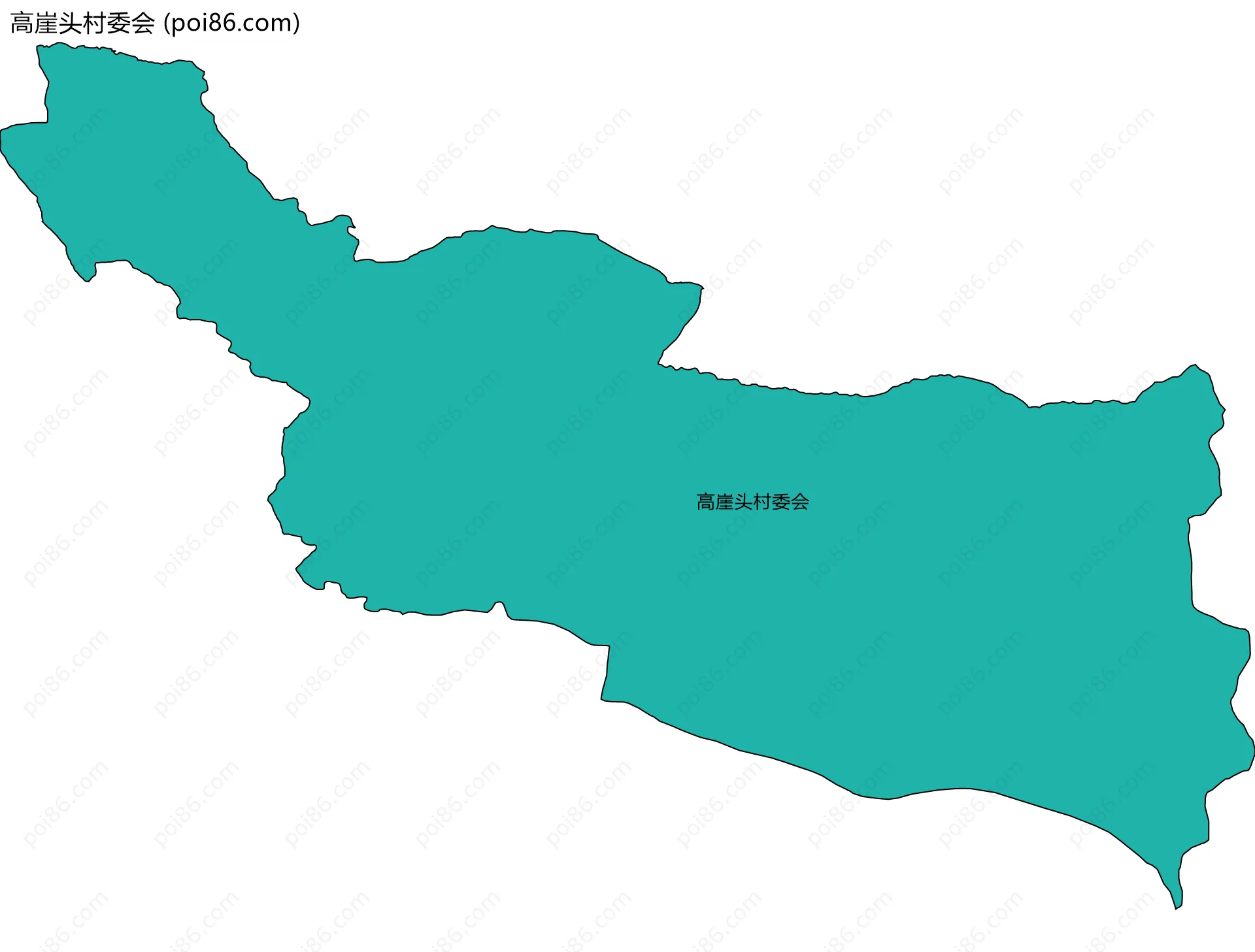 高崖头村委会边界地图