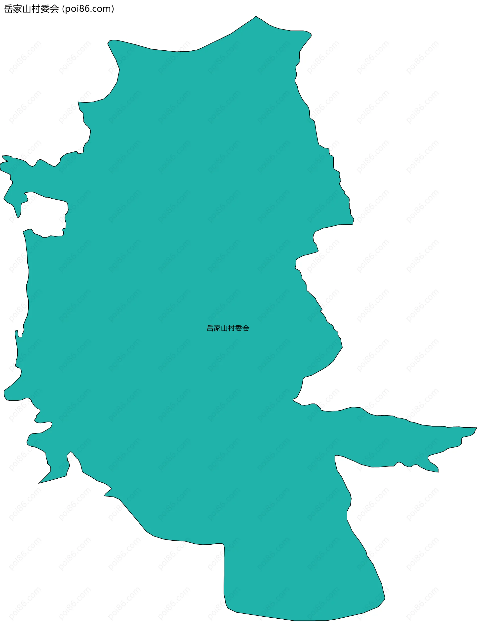岳家山村委会边界地图