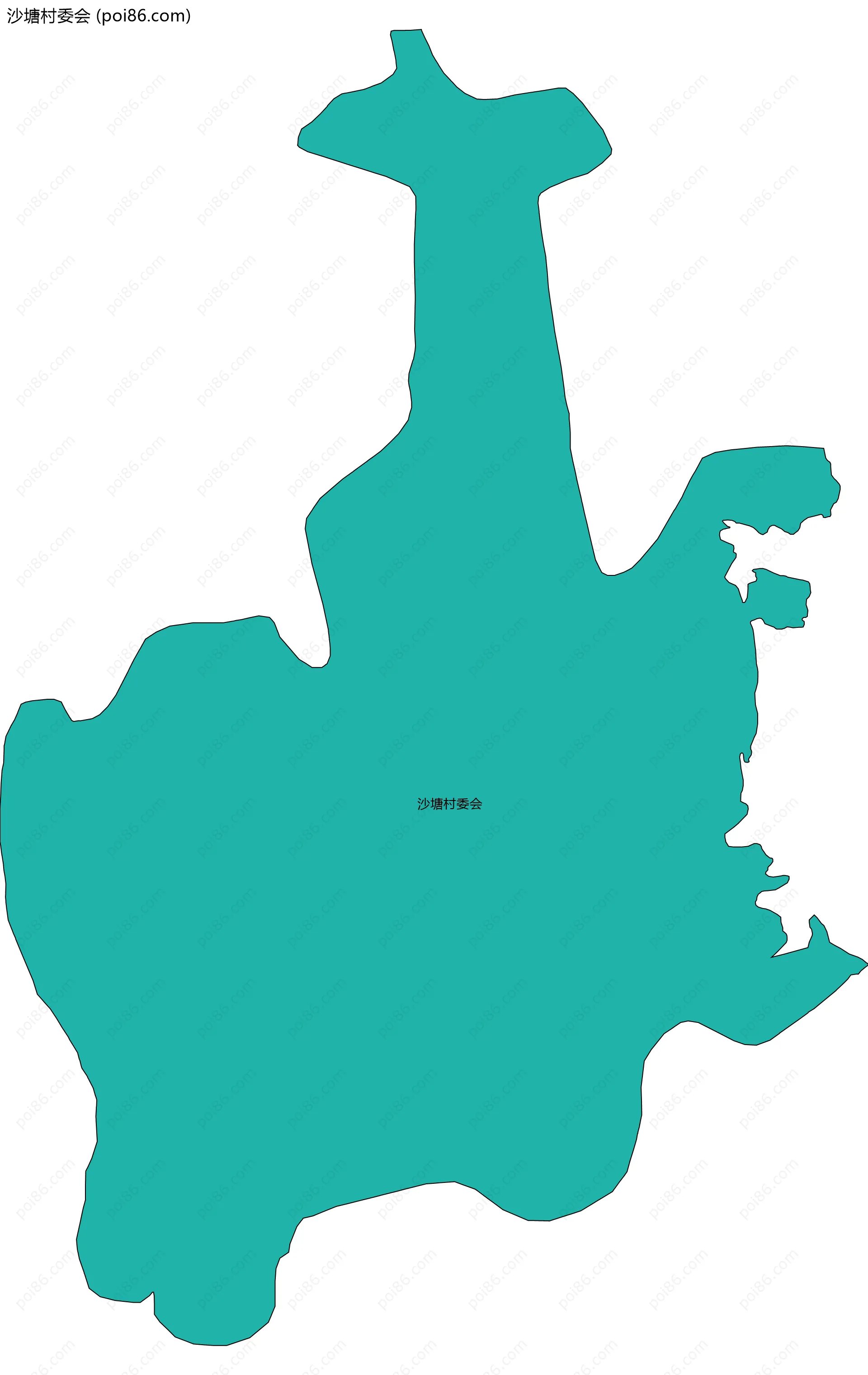沙塘村委会边界地图