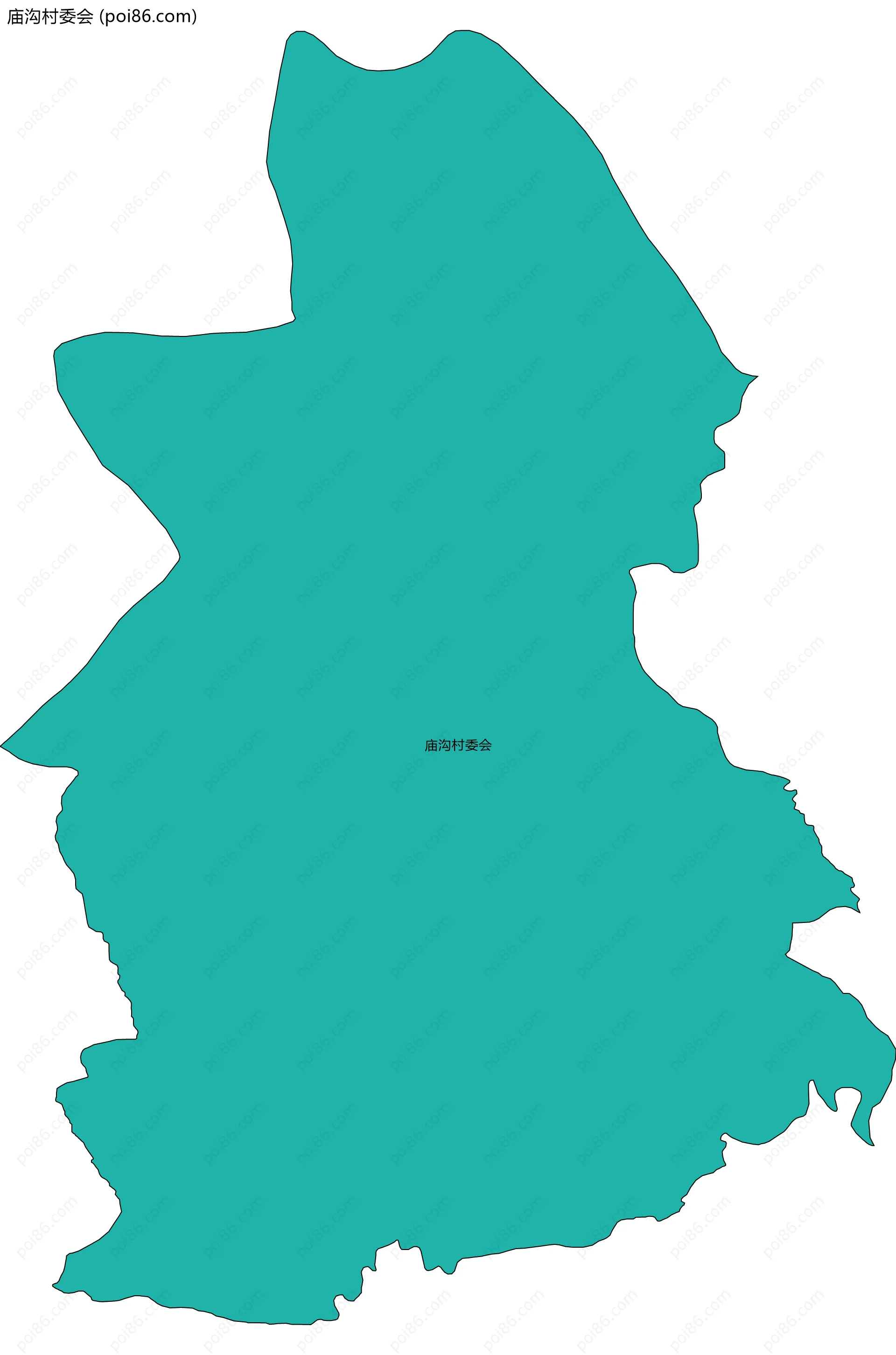 庙沟村委会边界地图