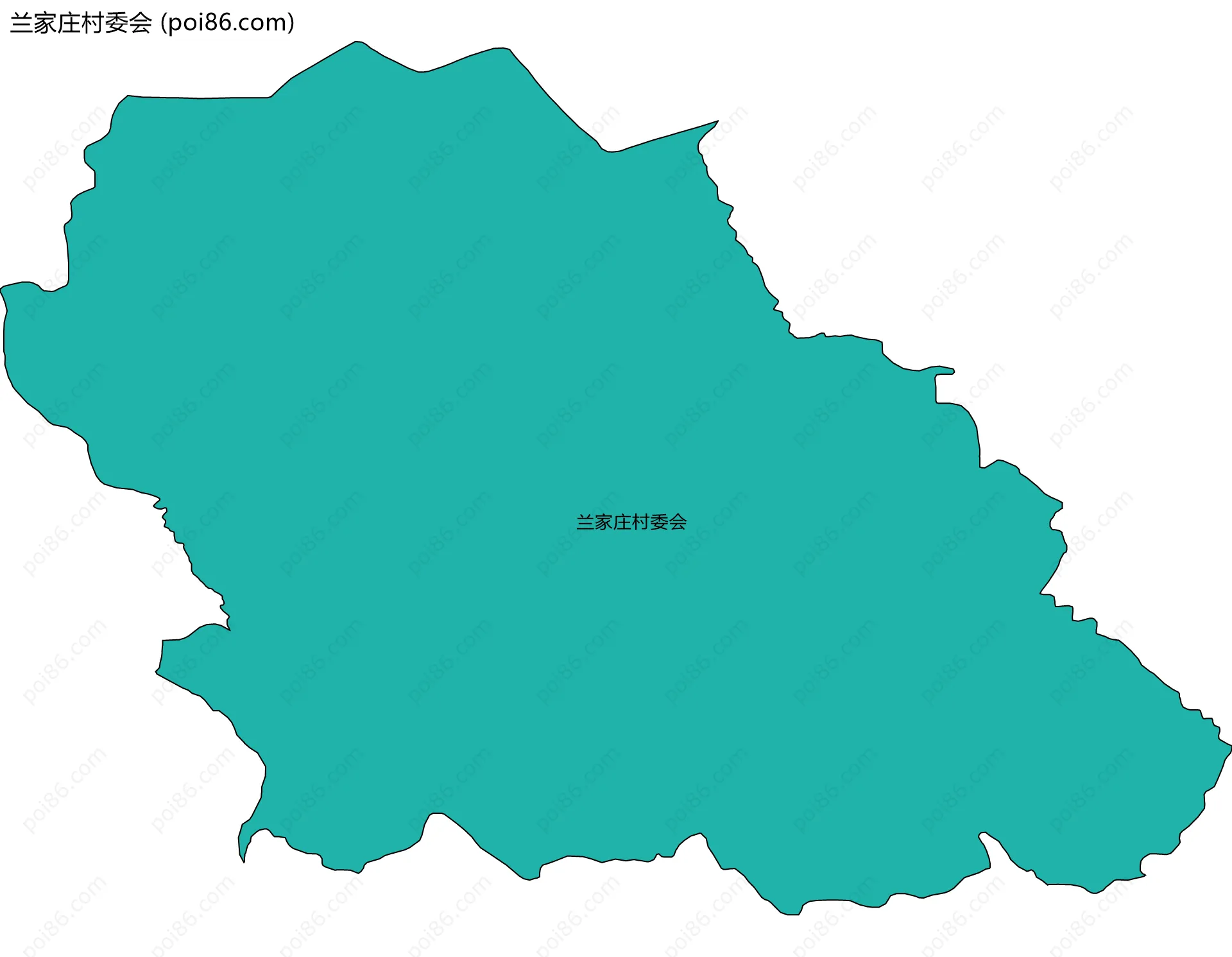 兰家庄村委会边界地图