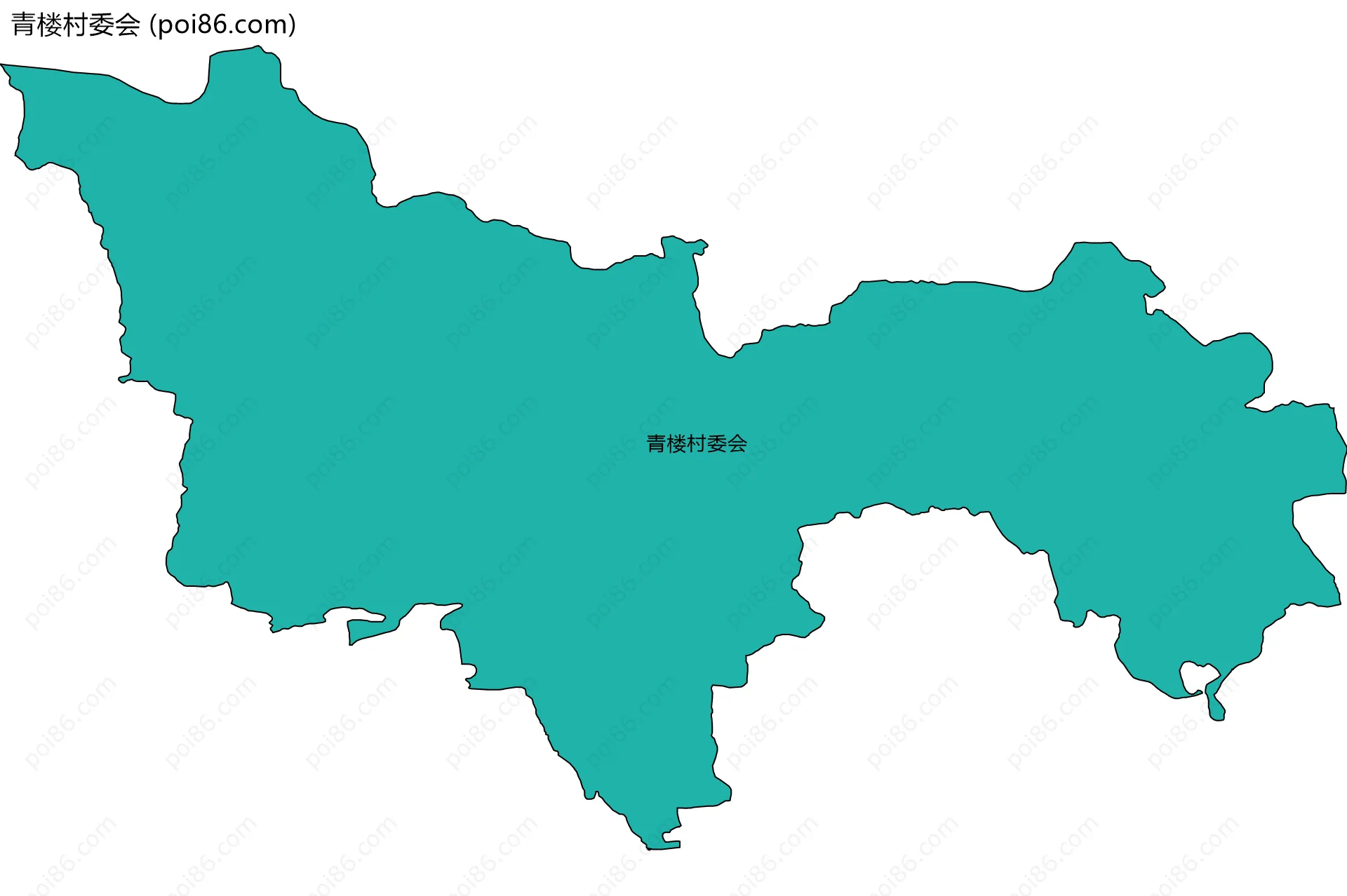 青楼村委会边界地图