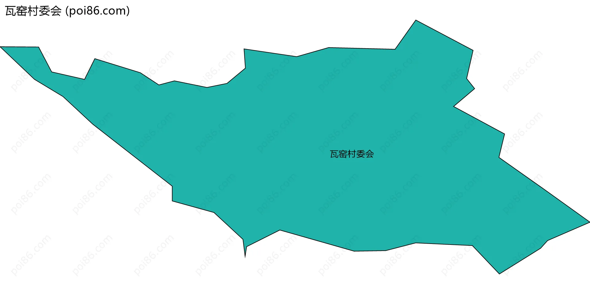 瓦窑村委会边界地图