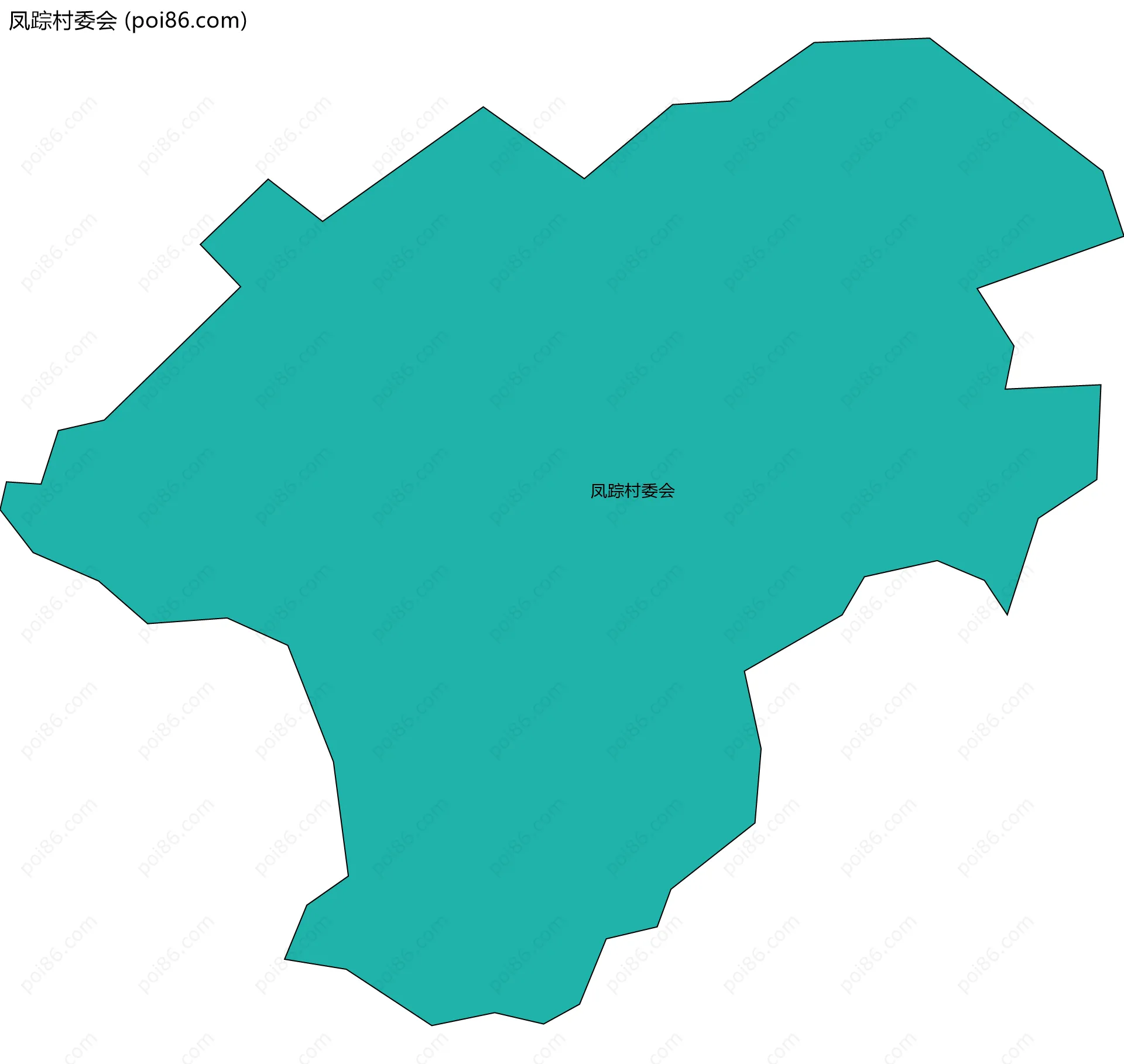 凤踪村委会边界地图