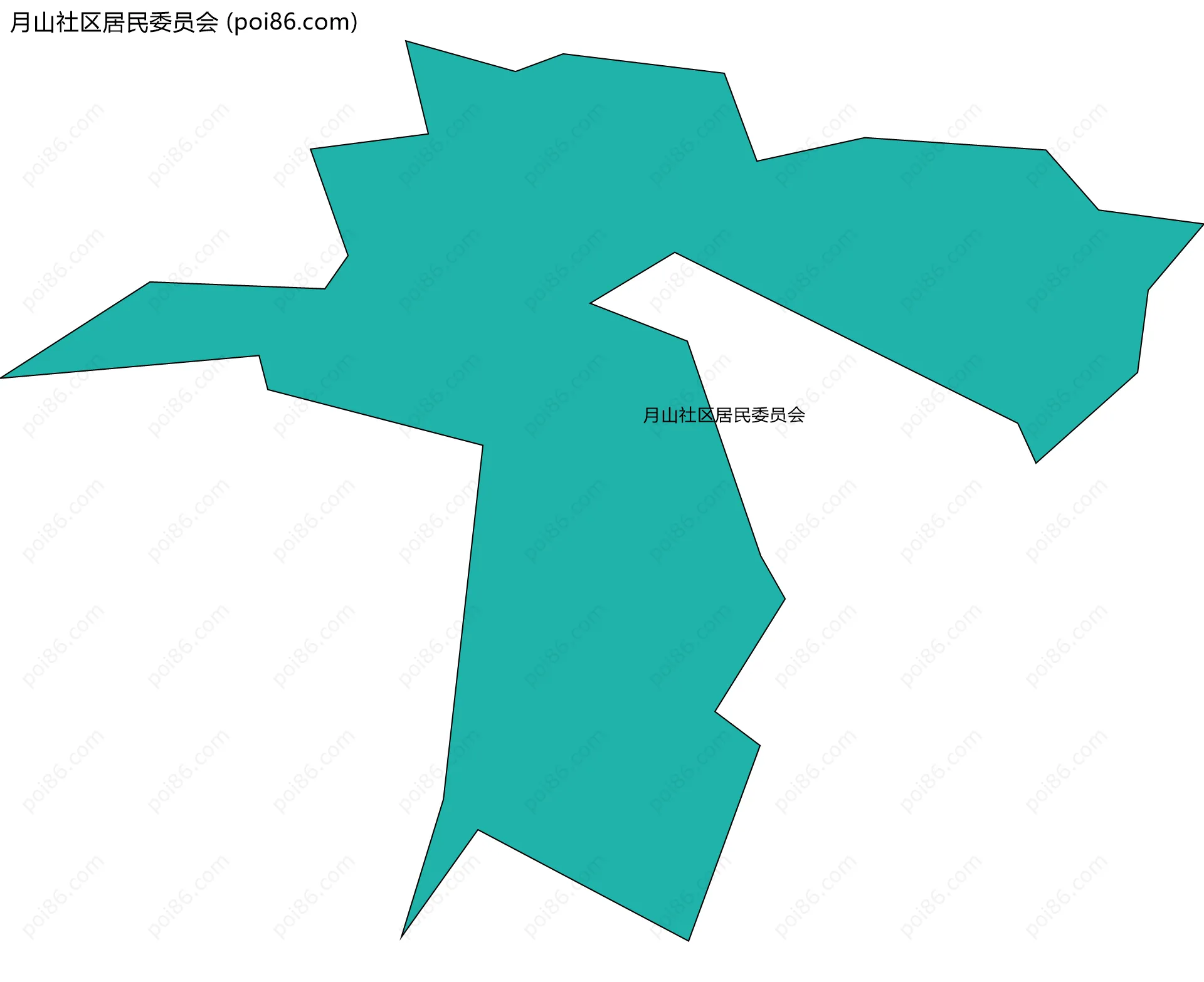 月山社区居民委员会边界地图