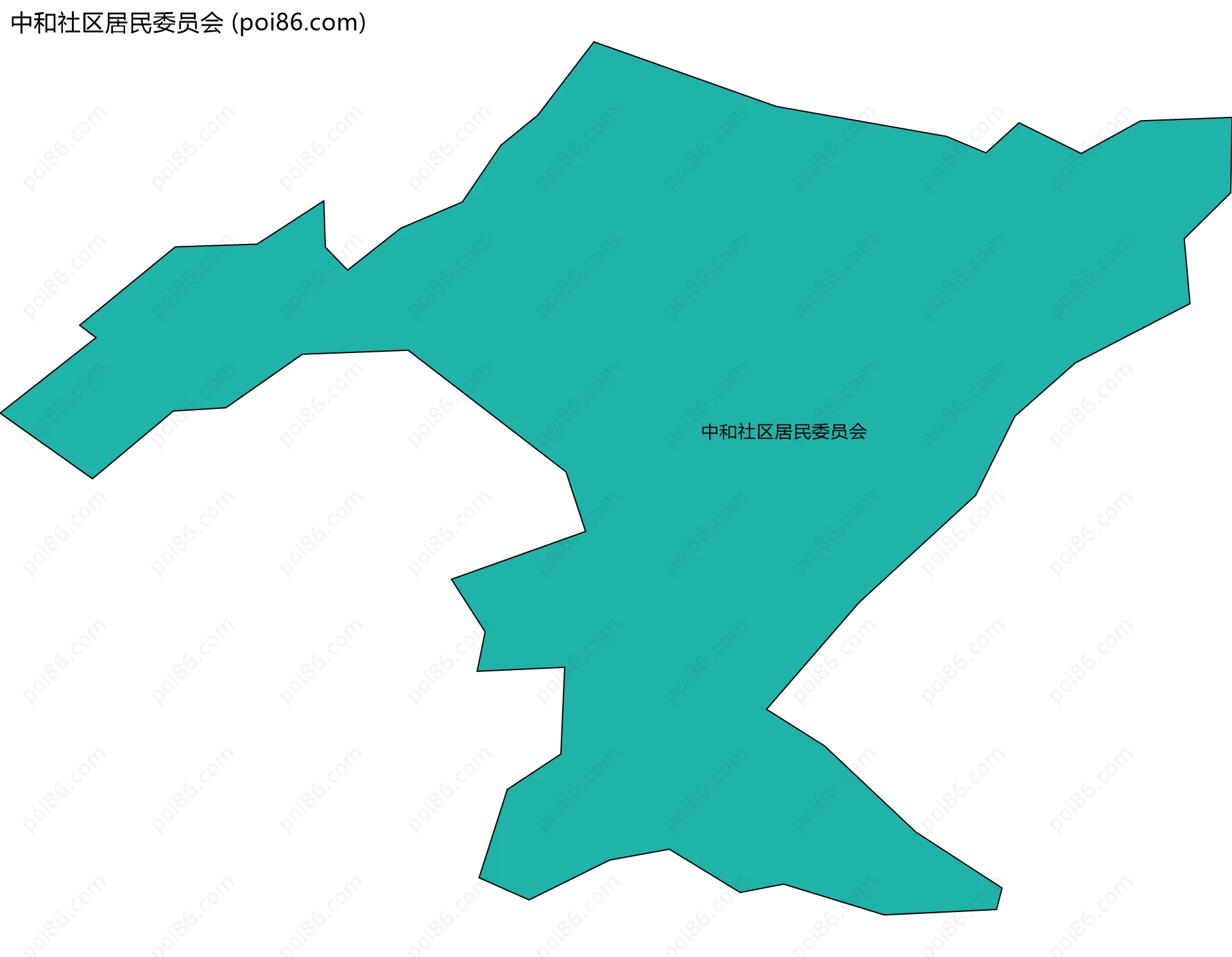 中和社区居民委员会边界地图