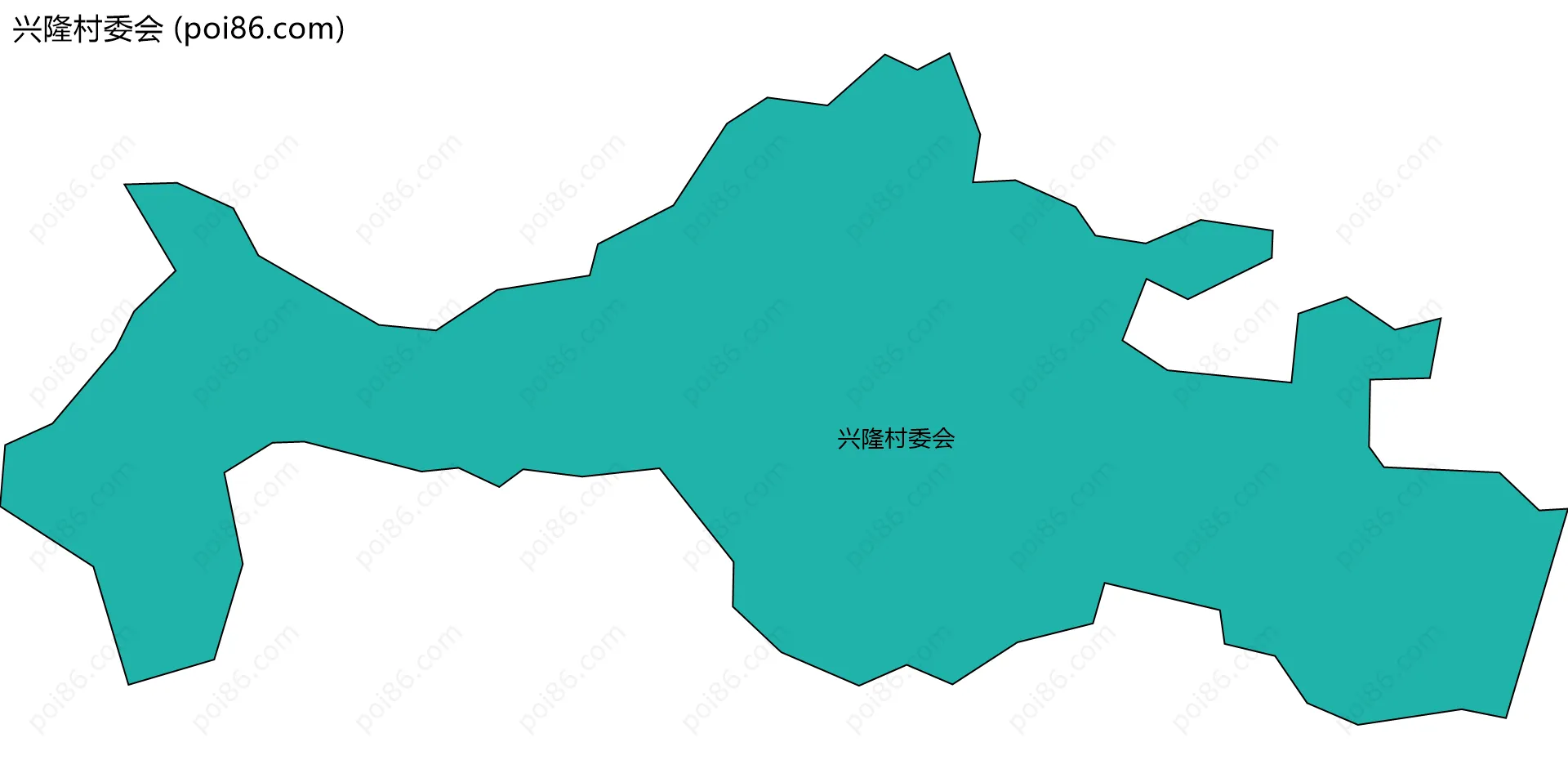 兴隆村委会边界地图