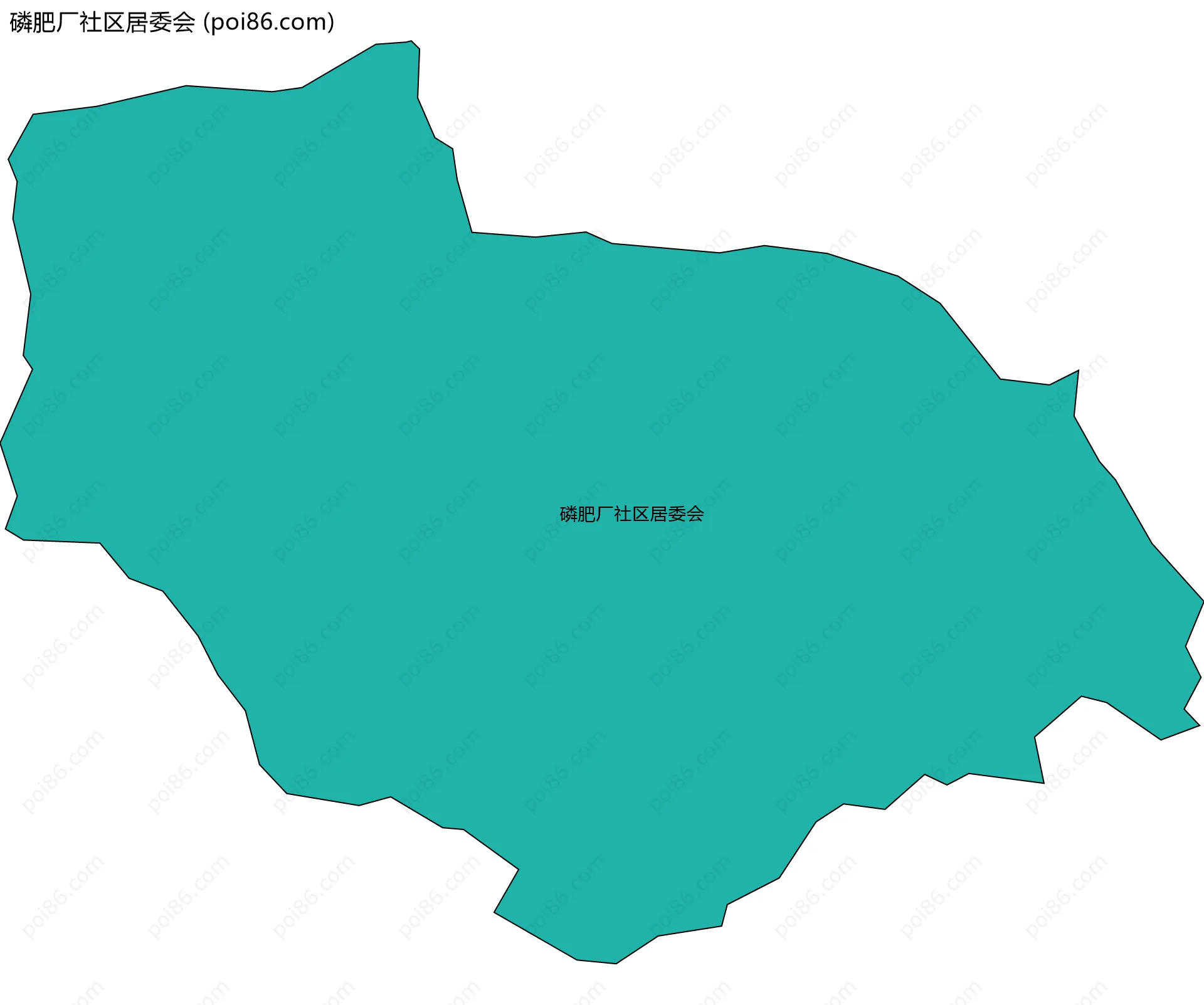 磷肥厂社区居委会边界地图