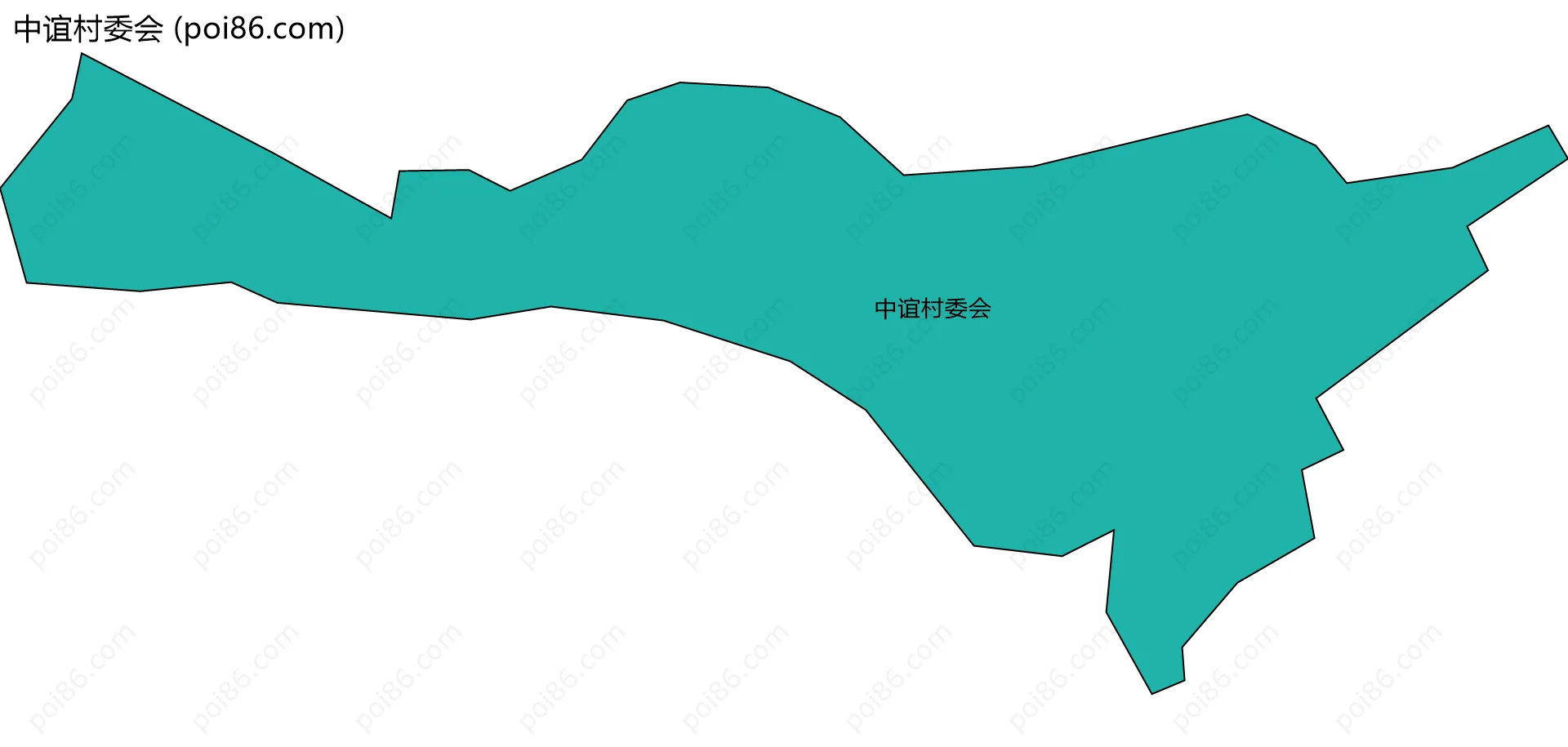 中谊村委会边界地图