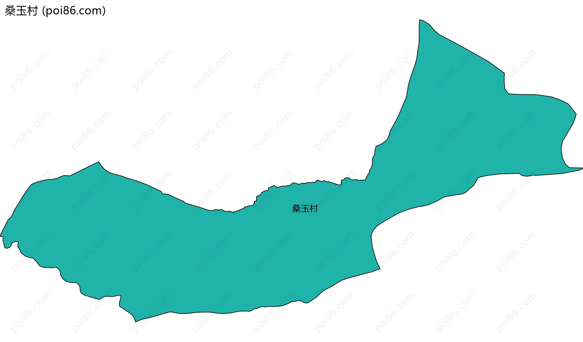 桑玉村边界地图