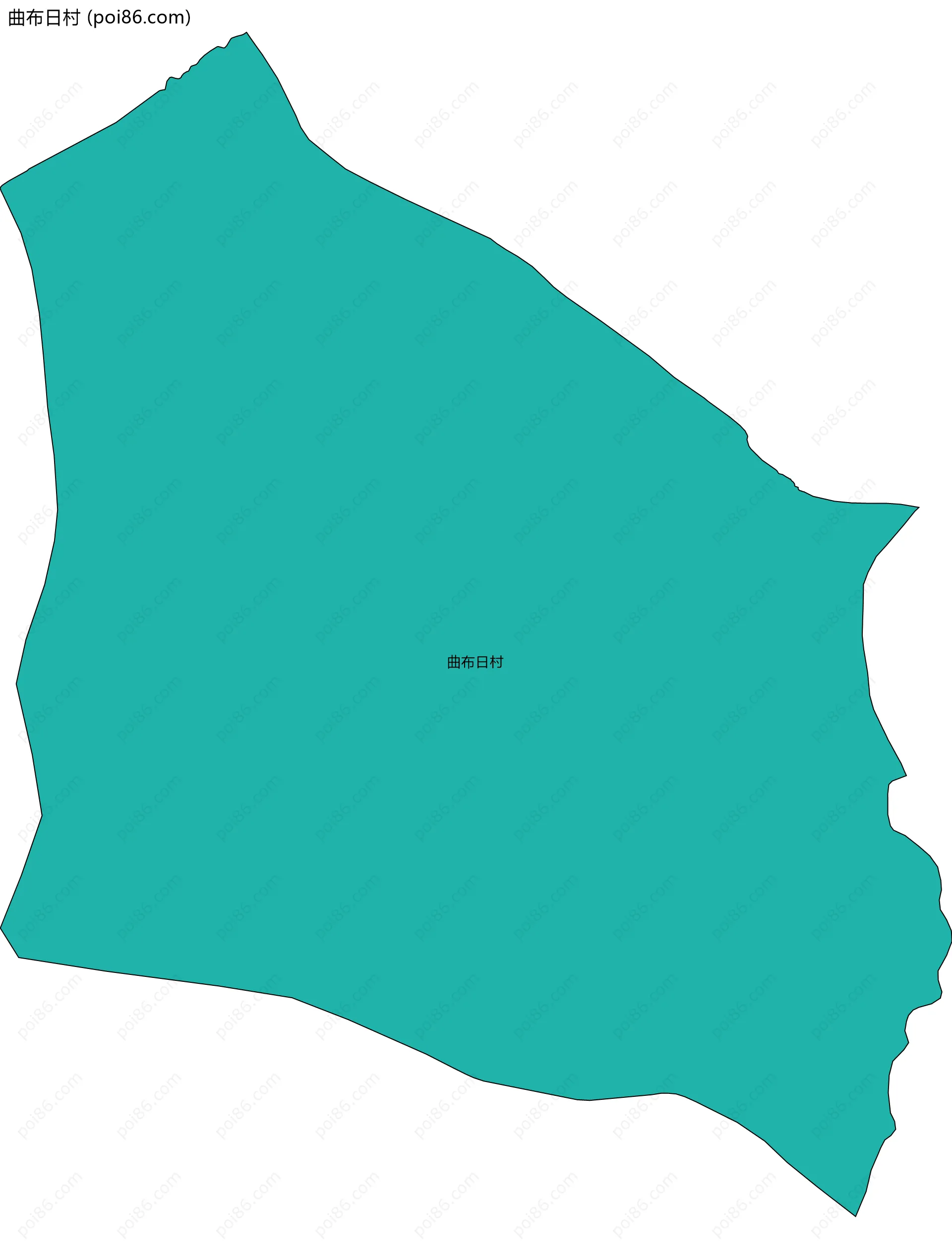 曲布日村边界地图