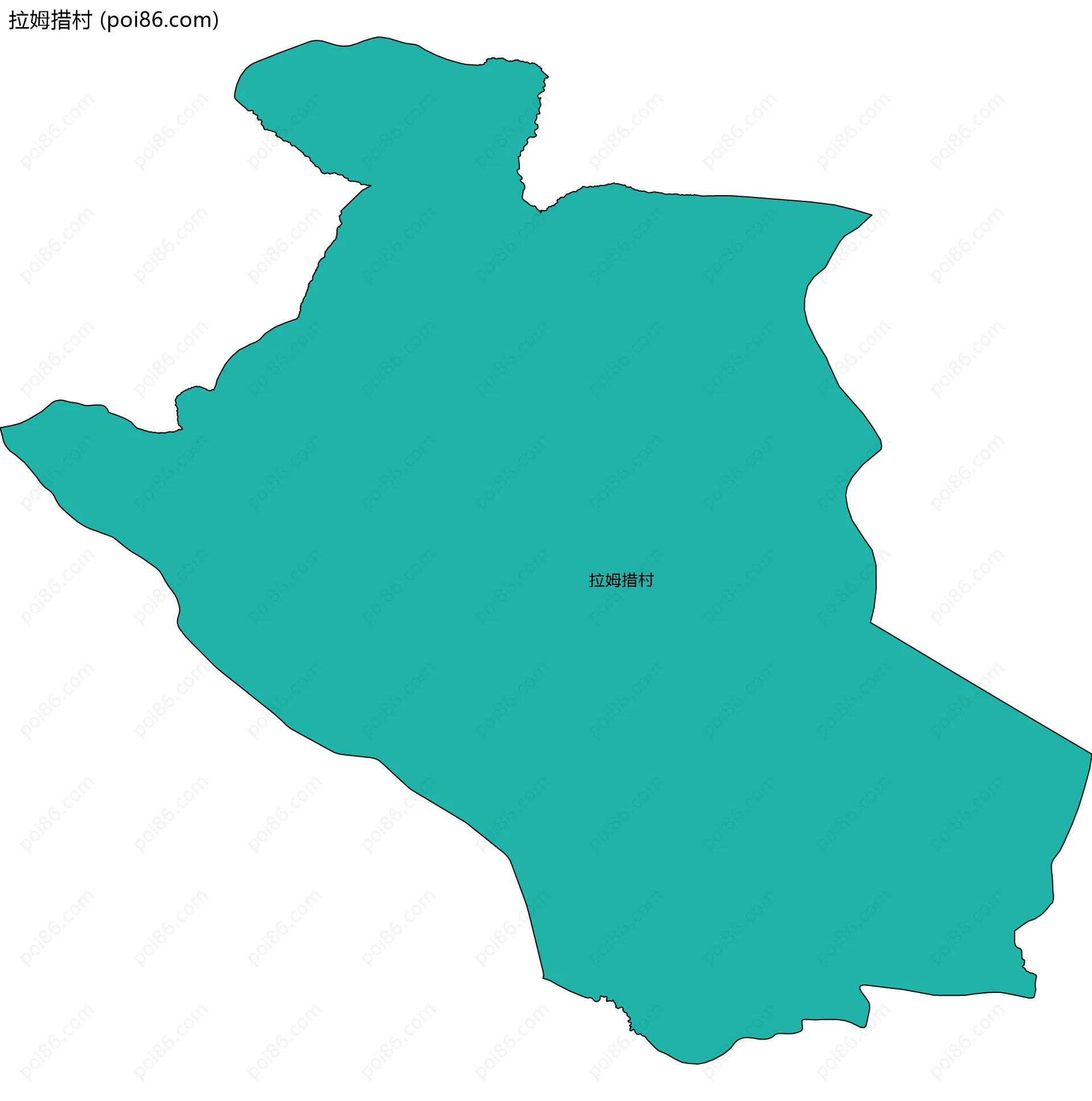 拉姆措村边界地图