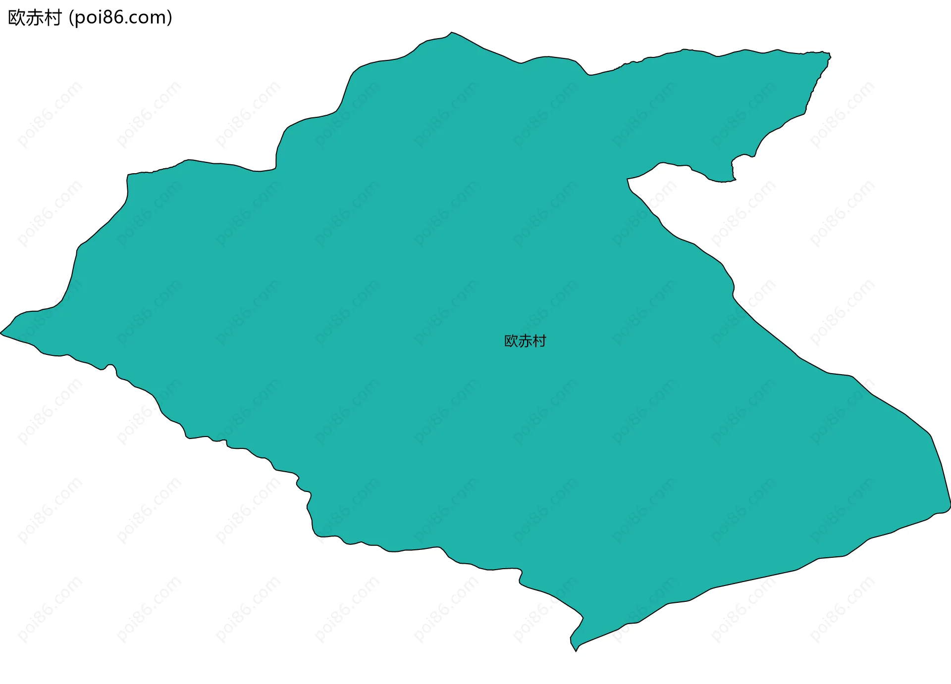 欧赤村边界地图