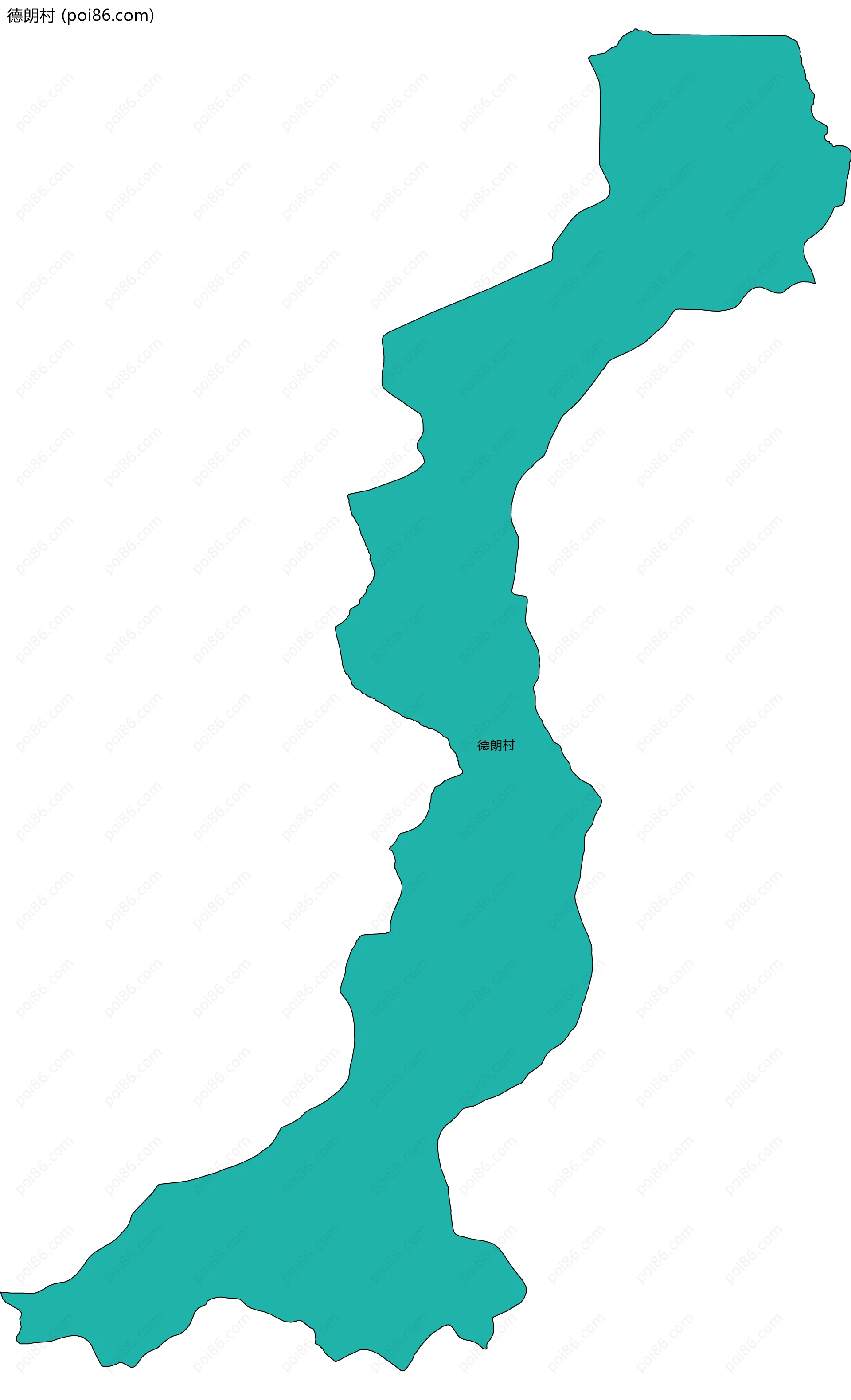 德朗村边界地图
