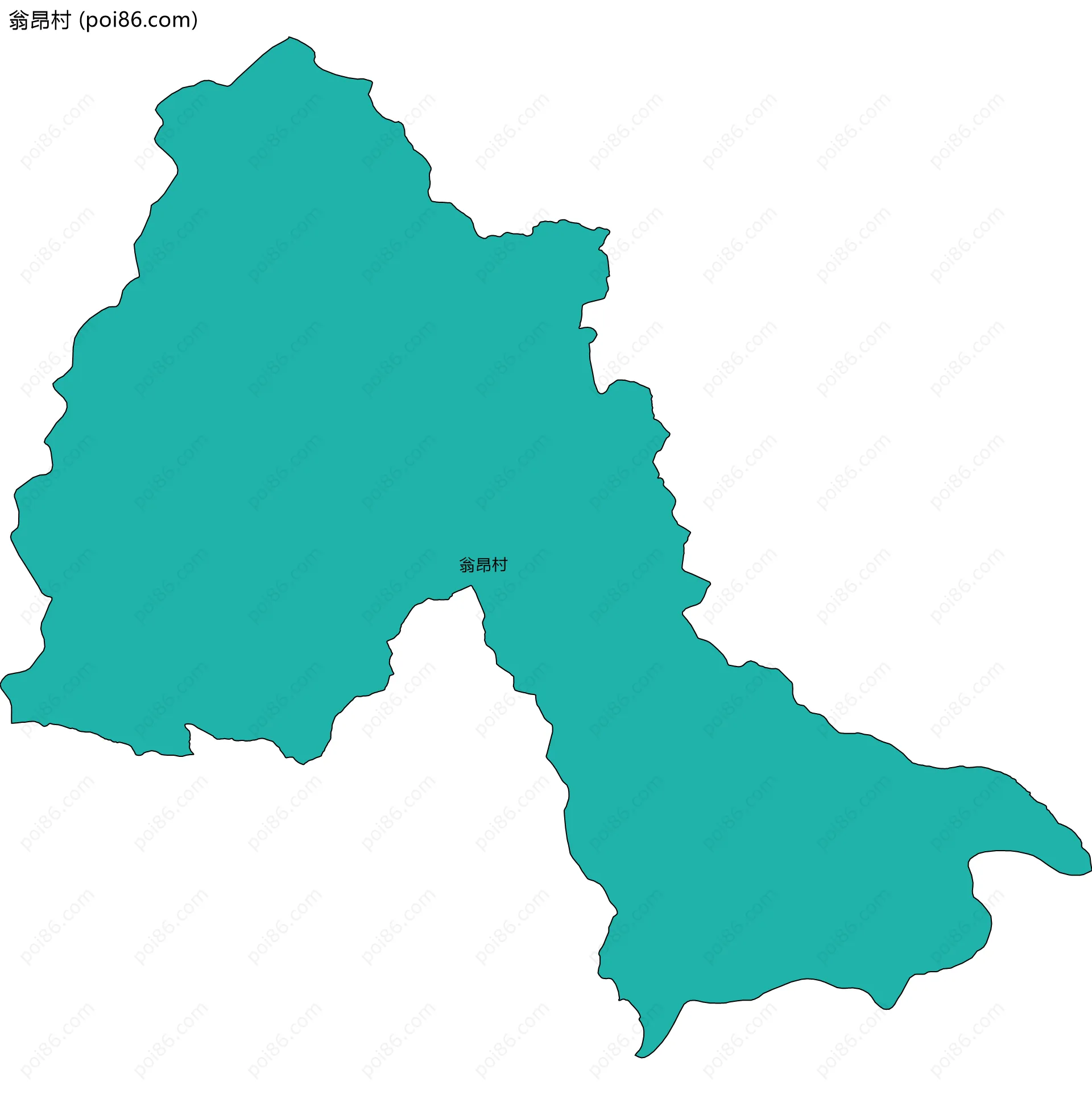 翁昂村边界地图