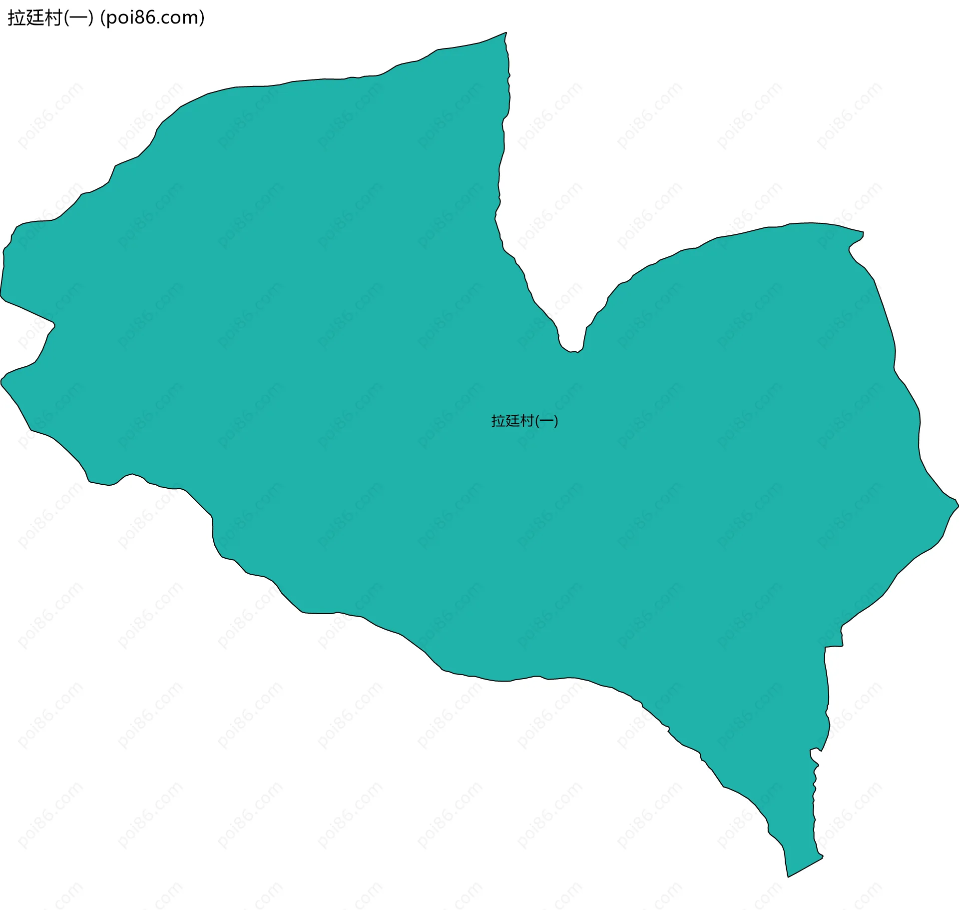 拉廷村(一)边界地图