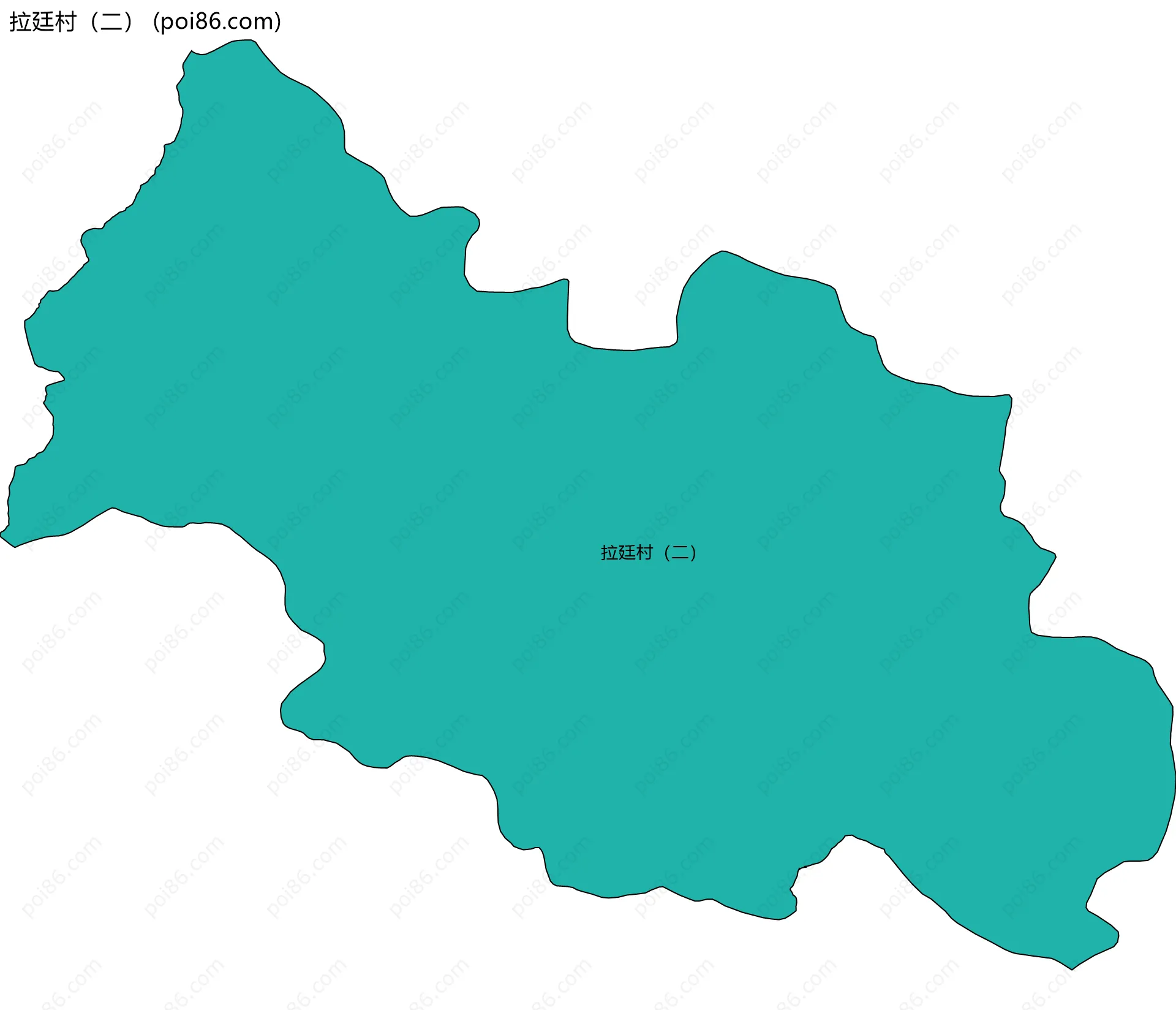 拉廷村（二）边界地图