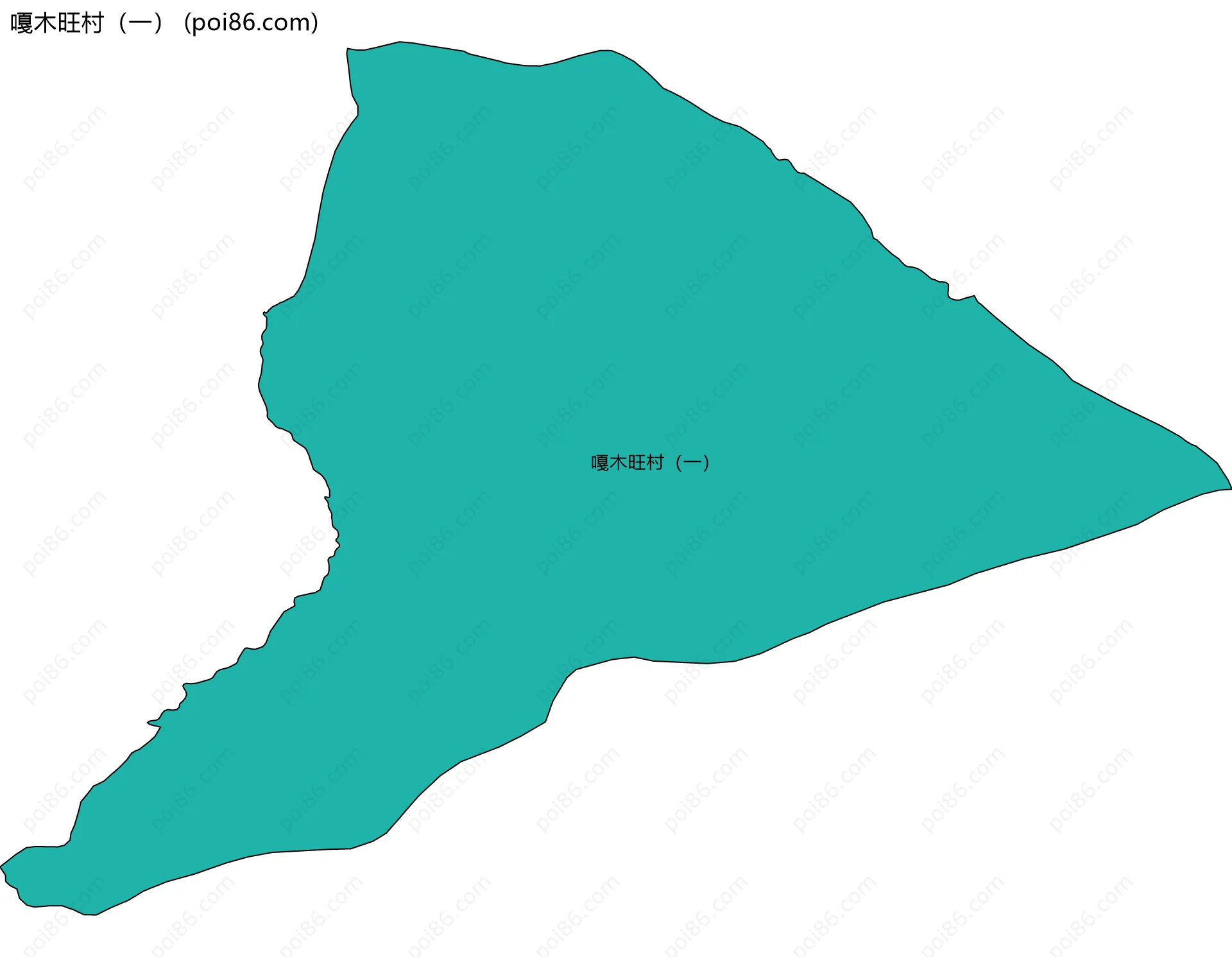 嘎木旺村（一）边界地图