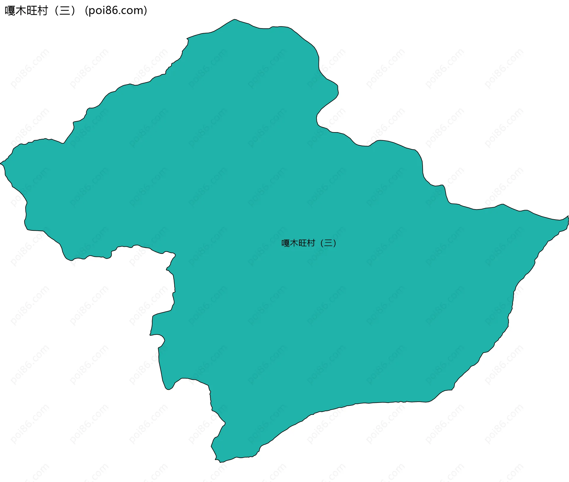 嘎木旺村（三）边界地图