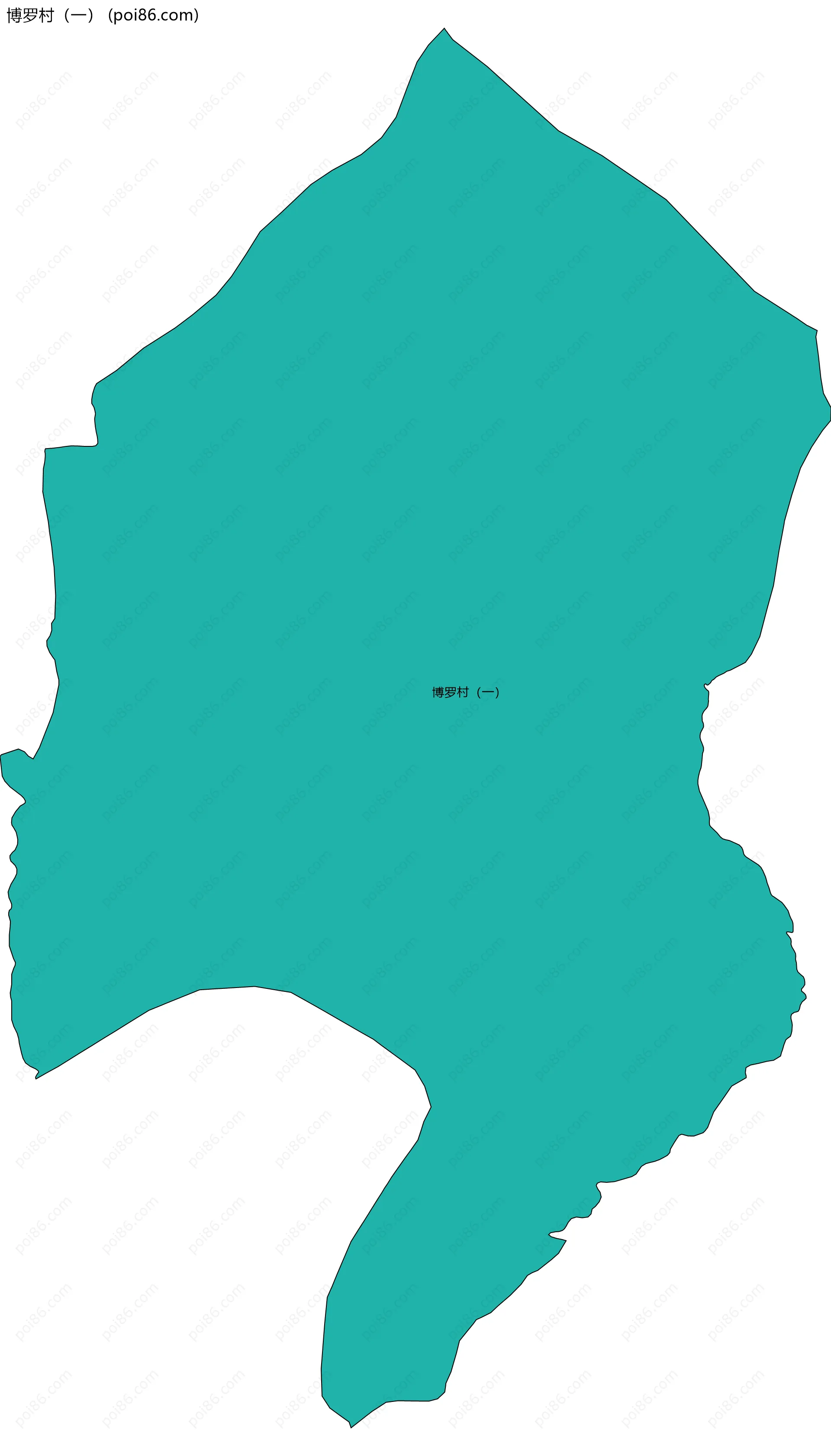 博罗村（一）边界地图