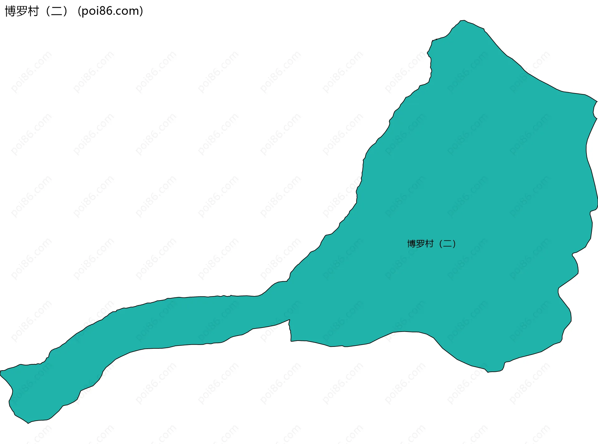 博罗村（二）边界地图