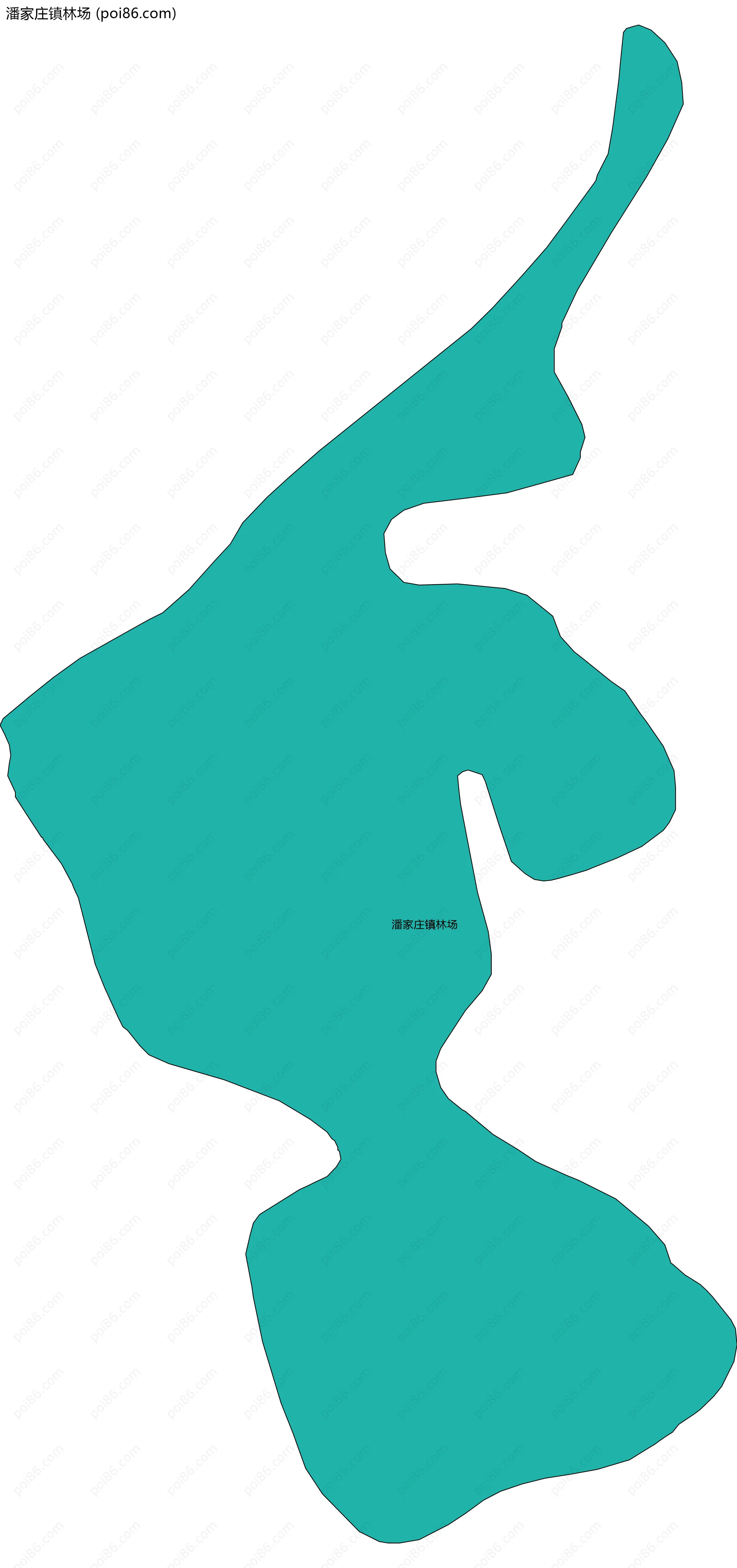 潘家庄镇林场边界地图