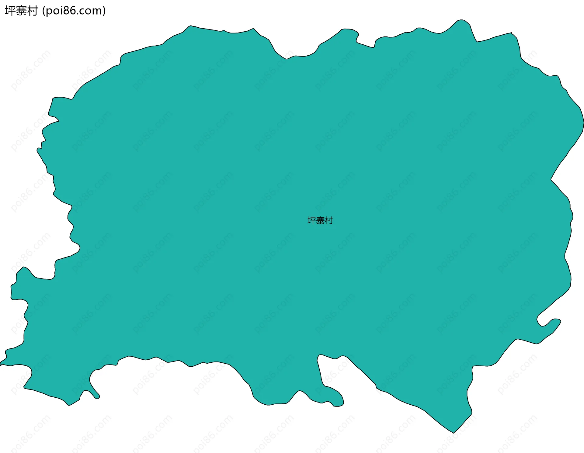 坪寨村边界地图