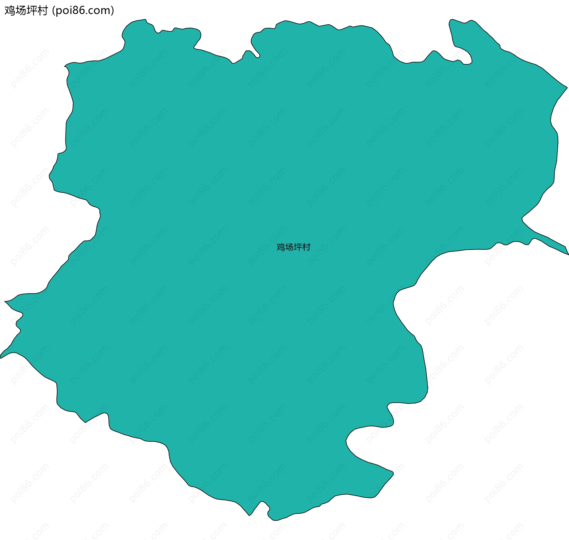 鸡场坪村边界地图