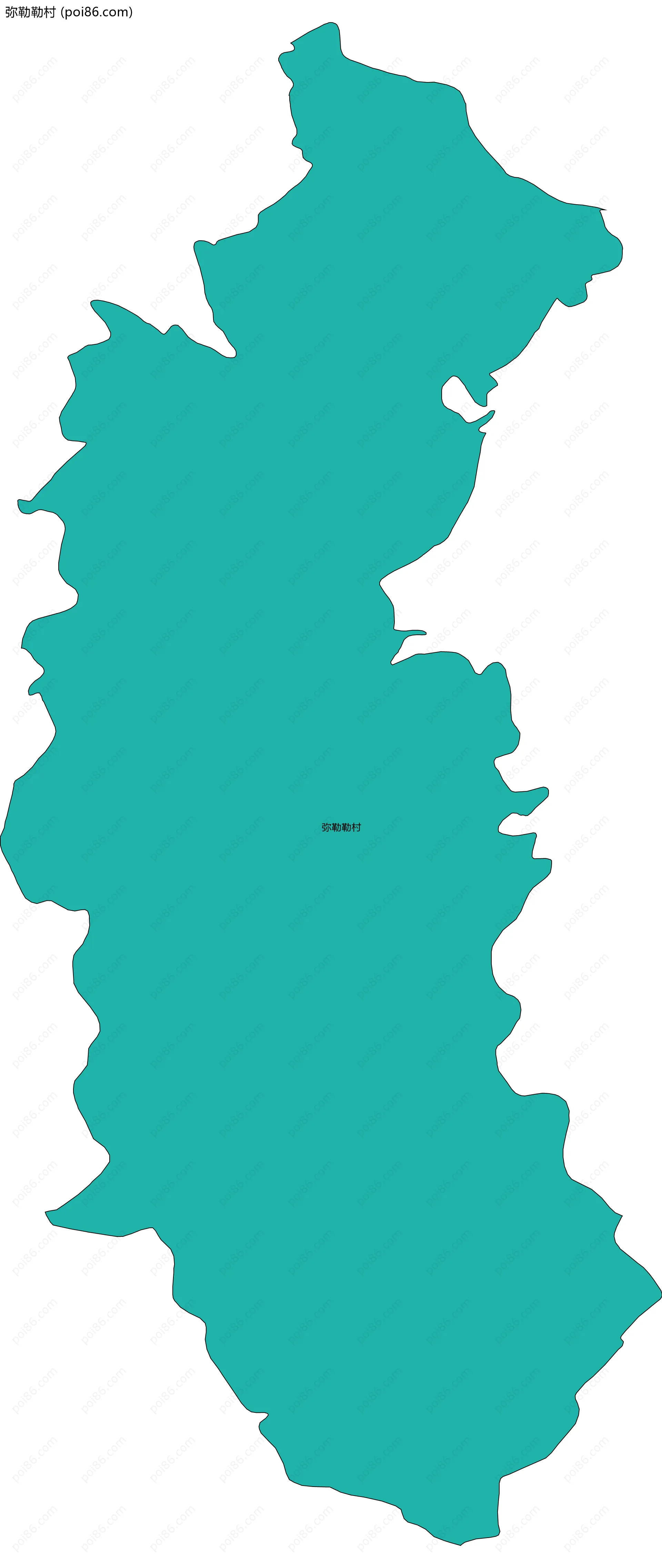 弥勒勒村边界地图