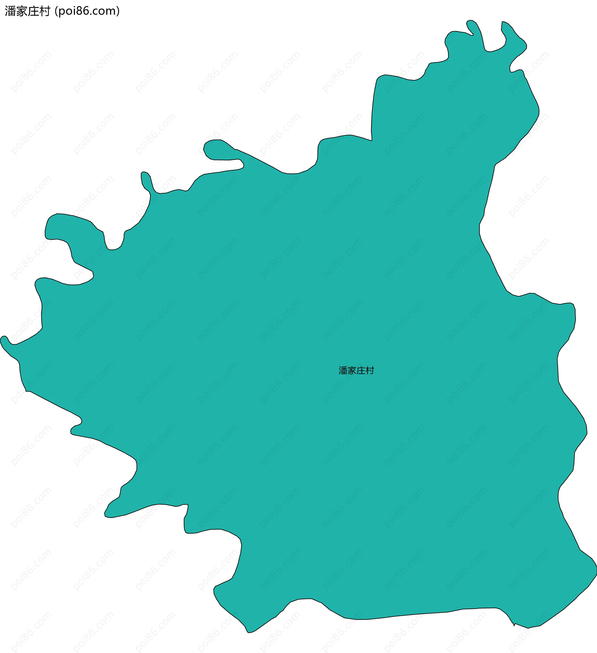 潘家庄村边界地图