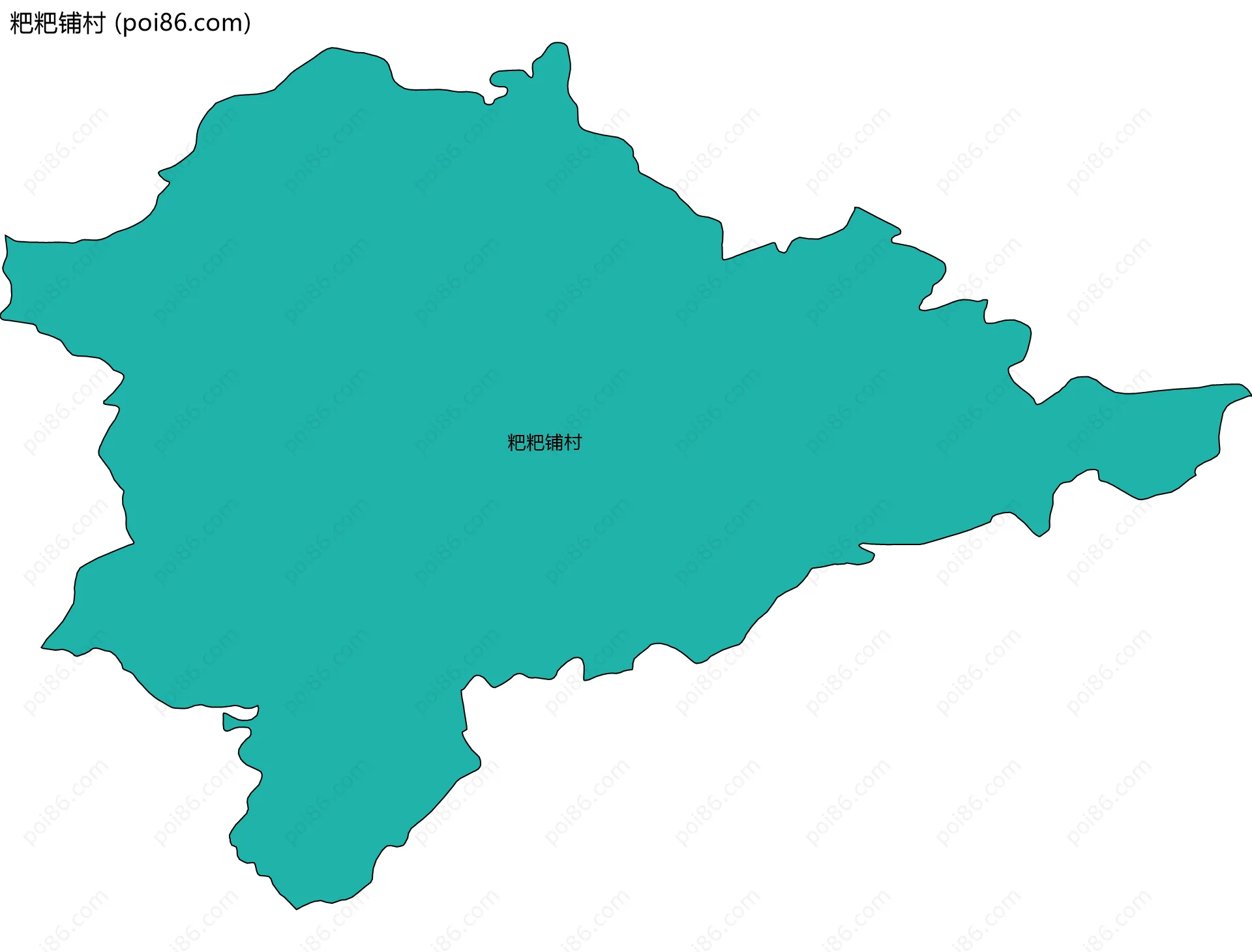 粑粑铺村边界地图
