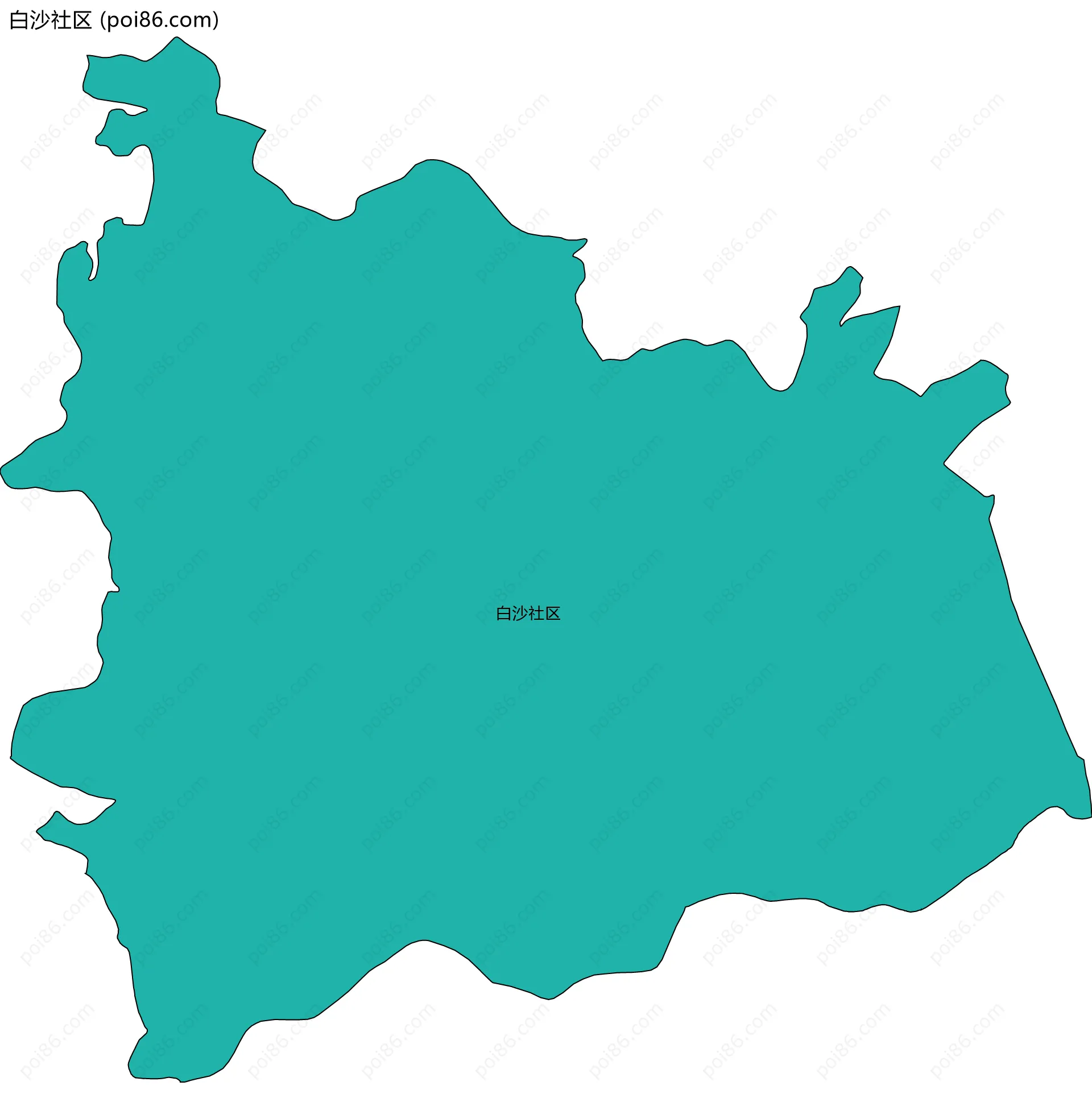 白沙社区边界地图