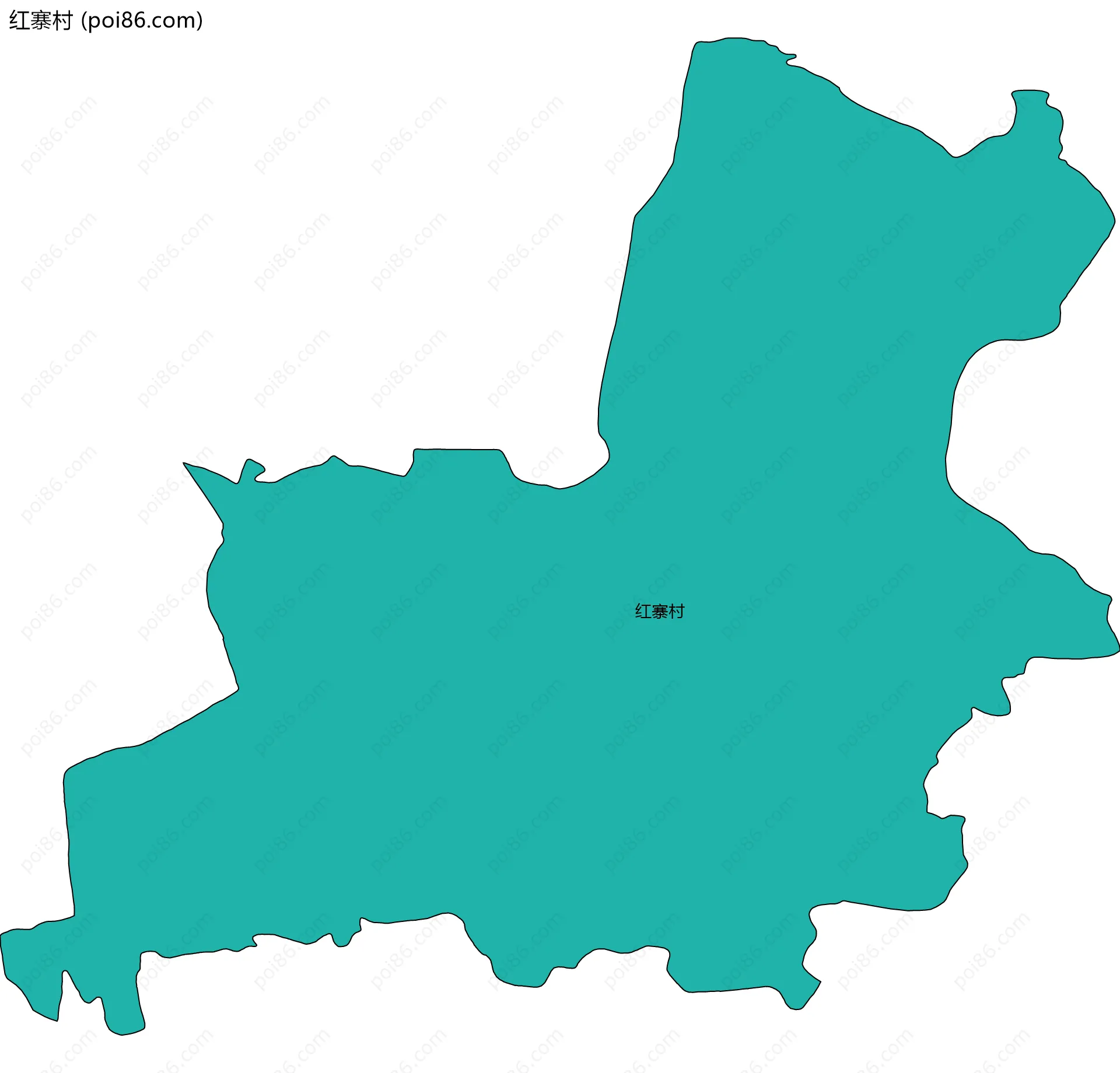 红寨村边界地图
